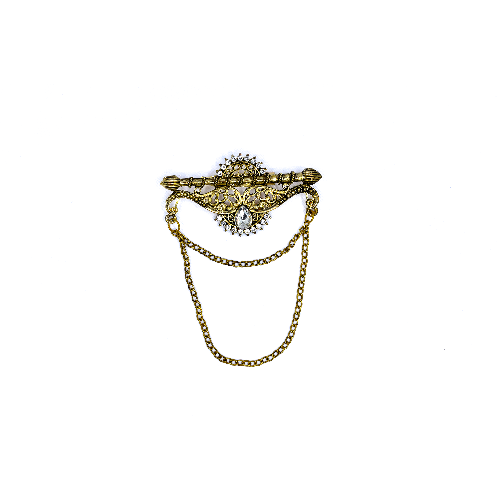 Golden Brass Brooch