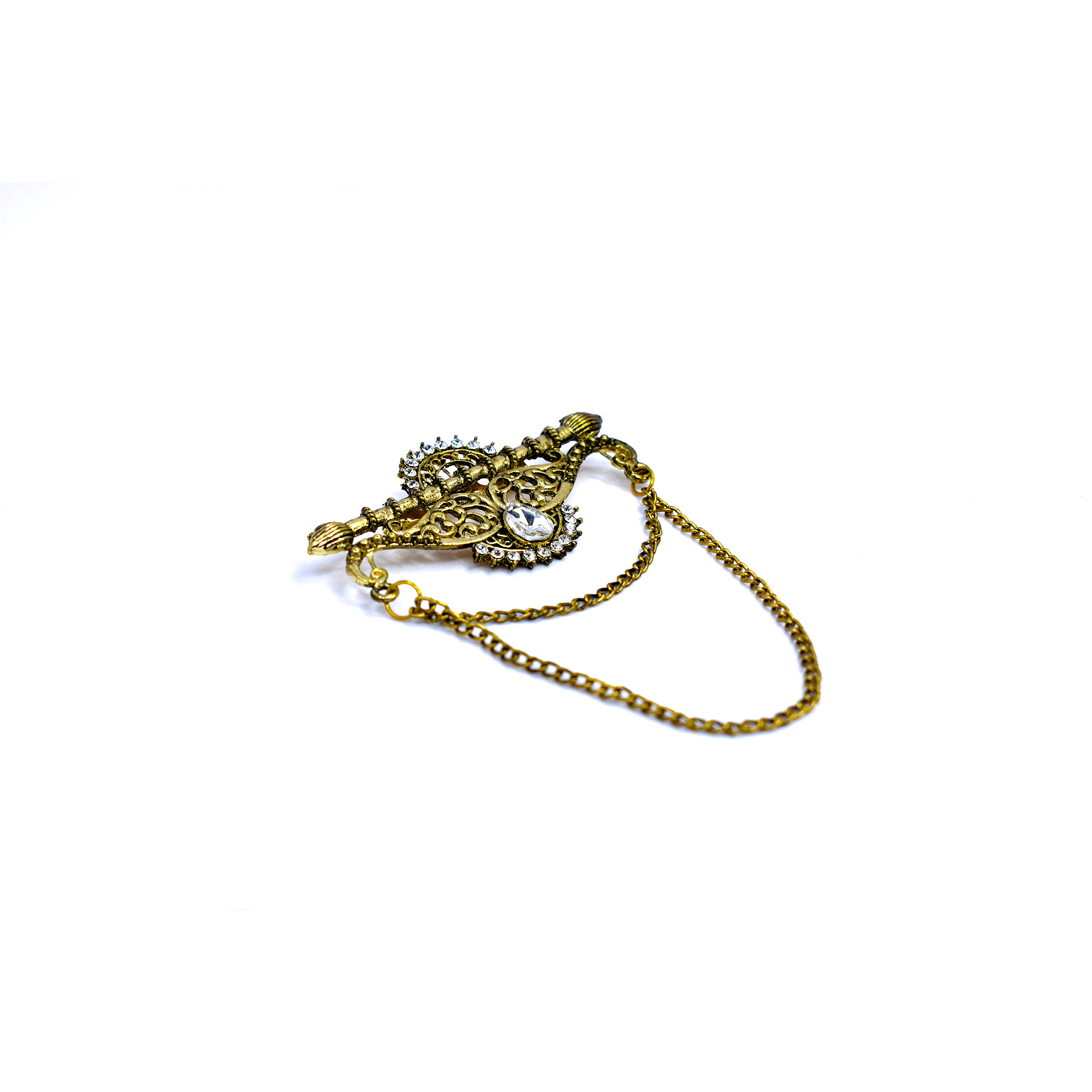 Golden Brass Brooch