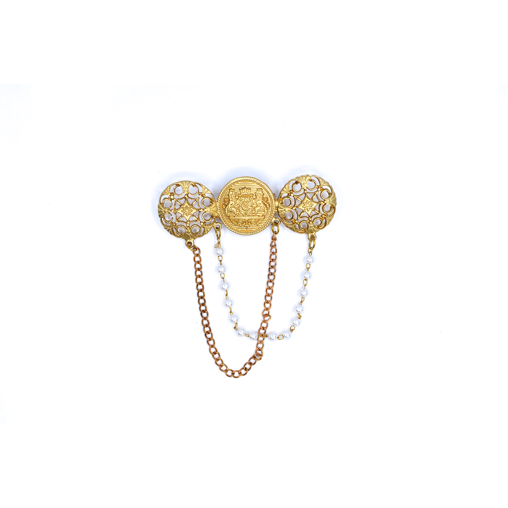 Golden Brass Brooch