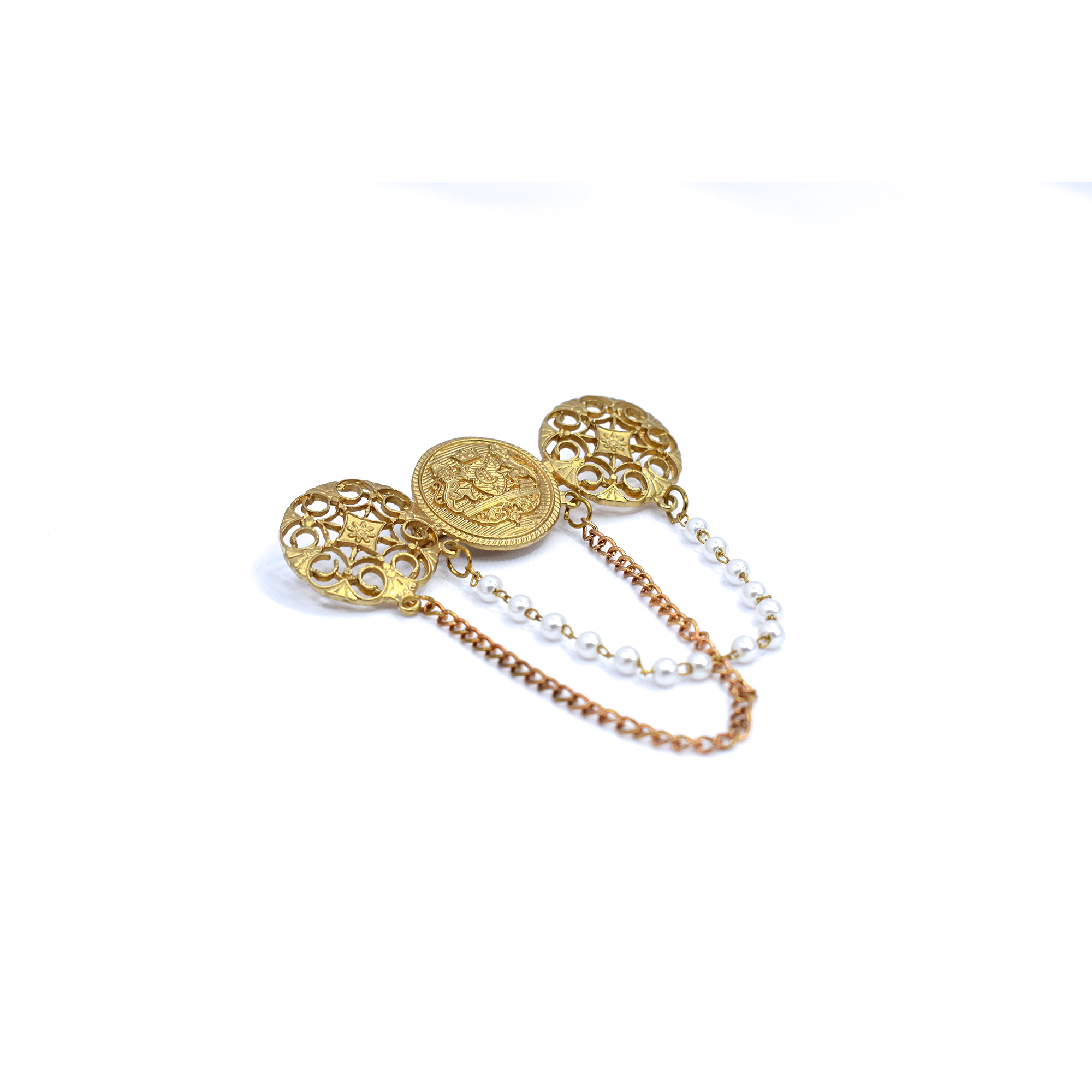 Golden Brass Brooch