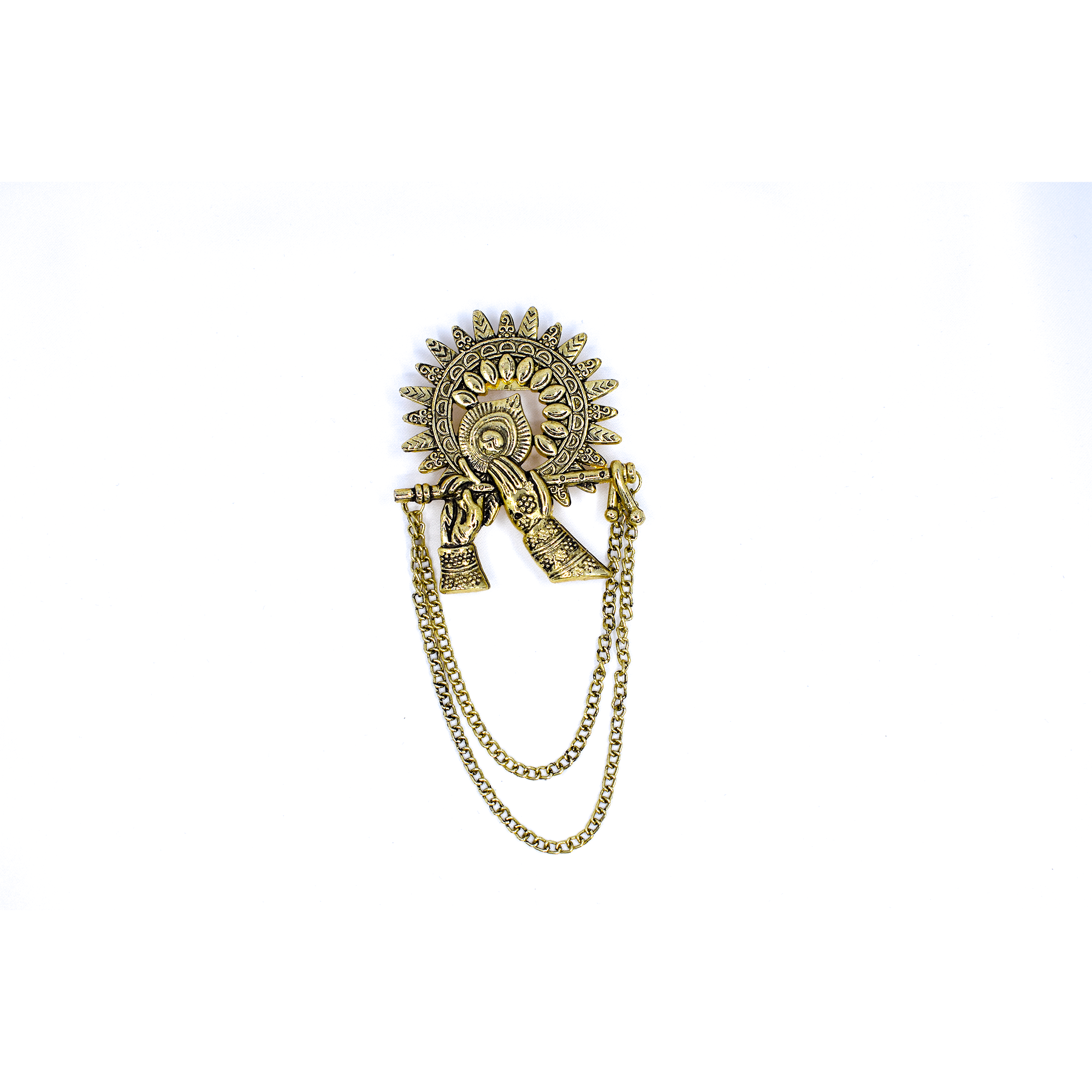 Golden Brass Brooch