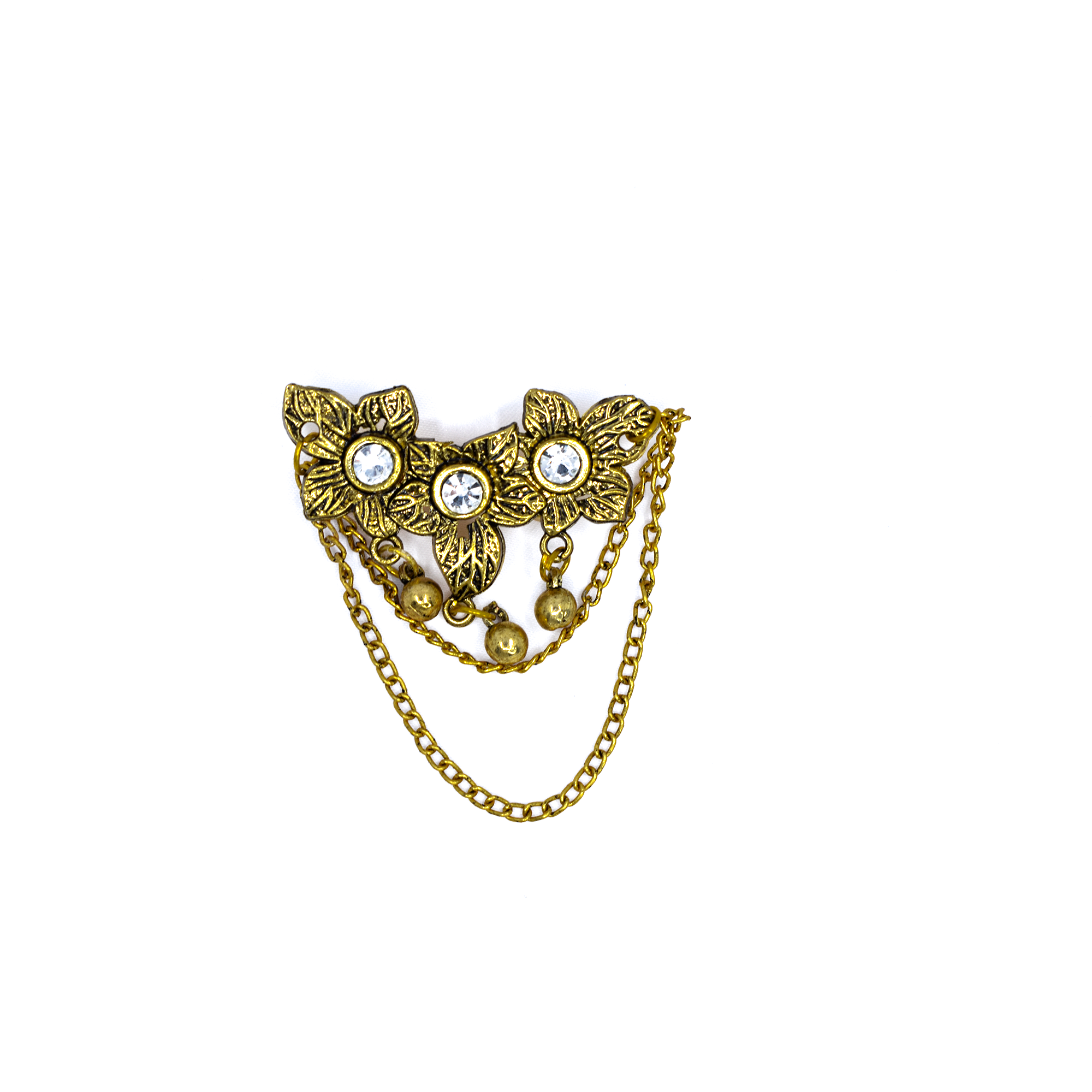 Golden Brass Brooch