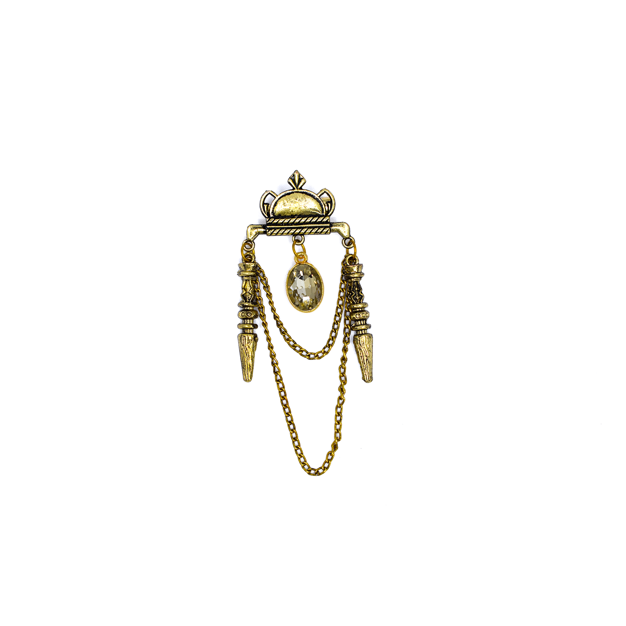 Golden Brass Brooch
