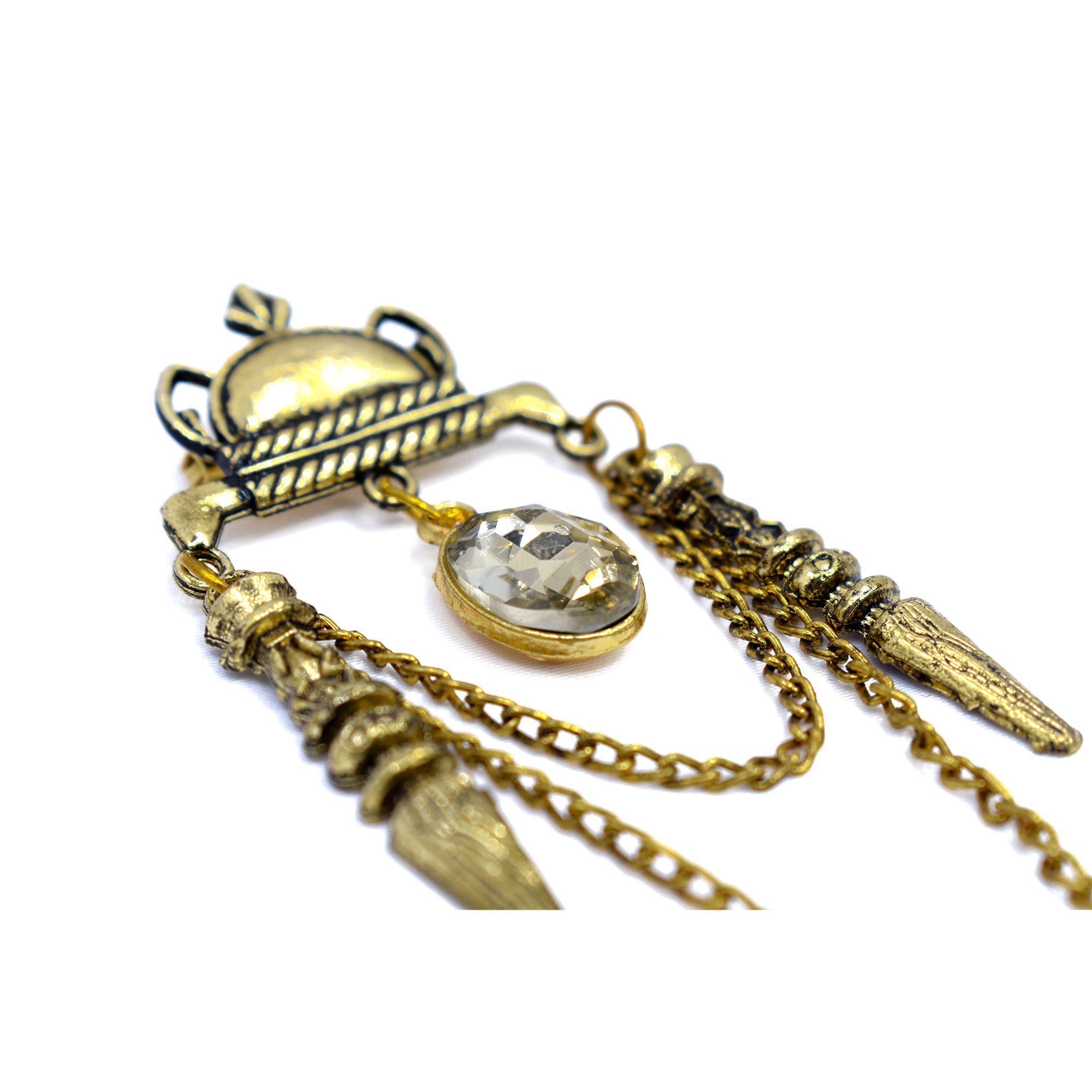 Golden Brass Brooch