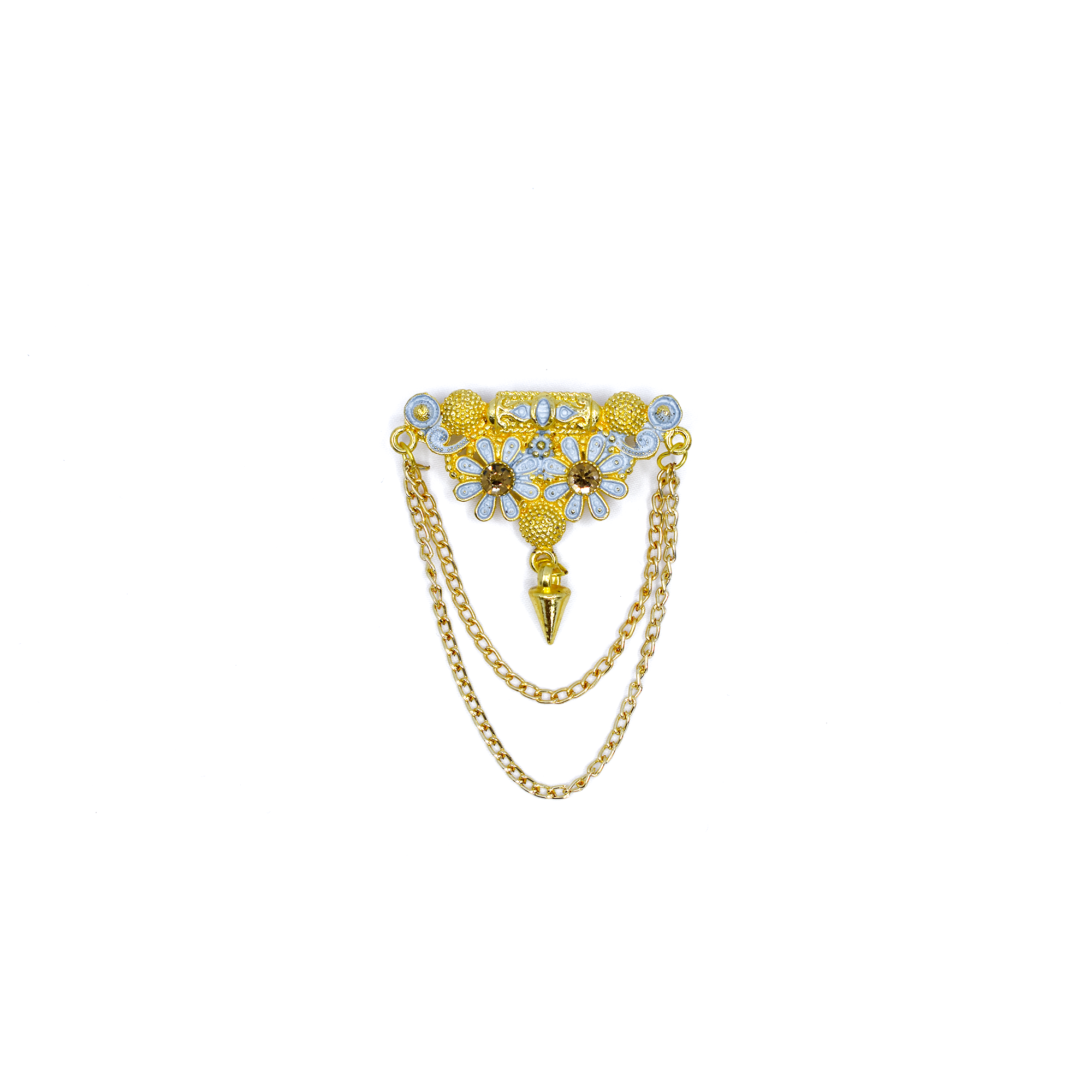 Golden Brass Brooch