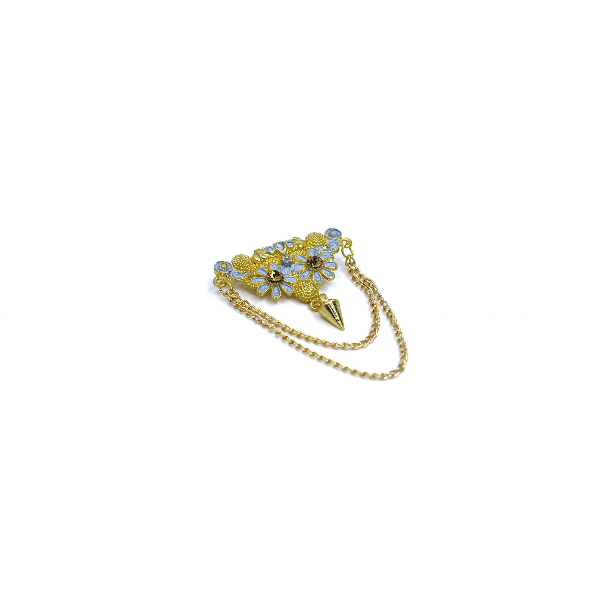 Golden Brass Brooch