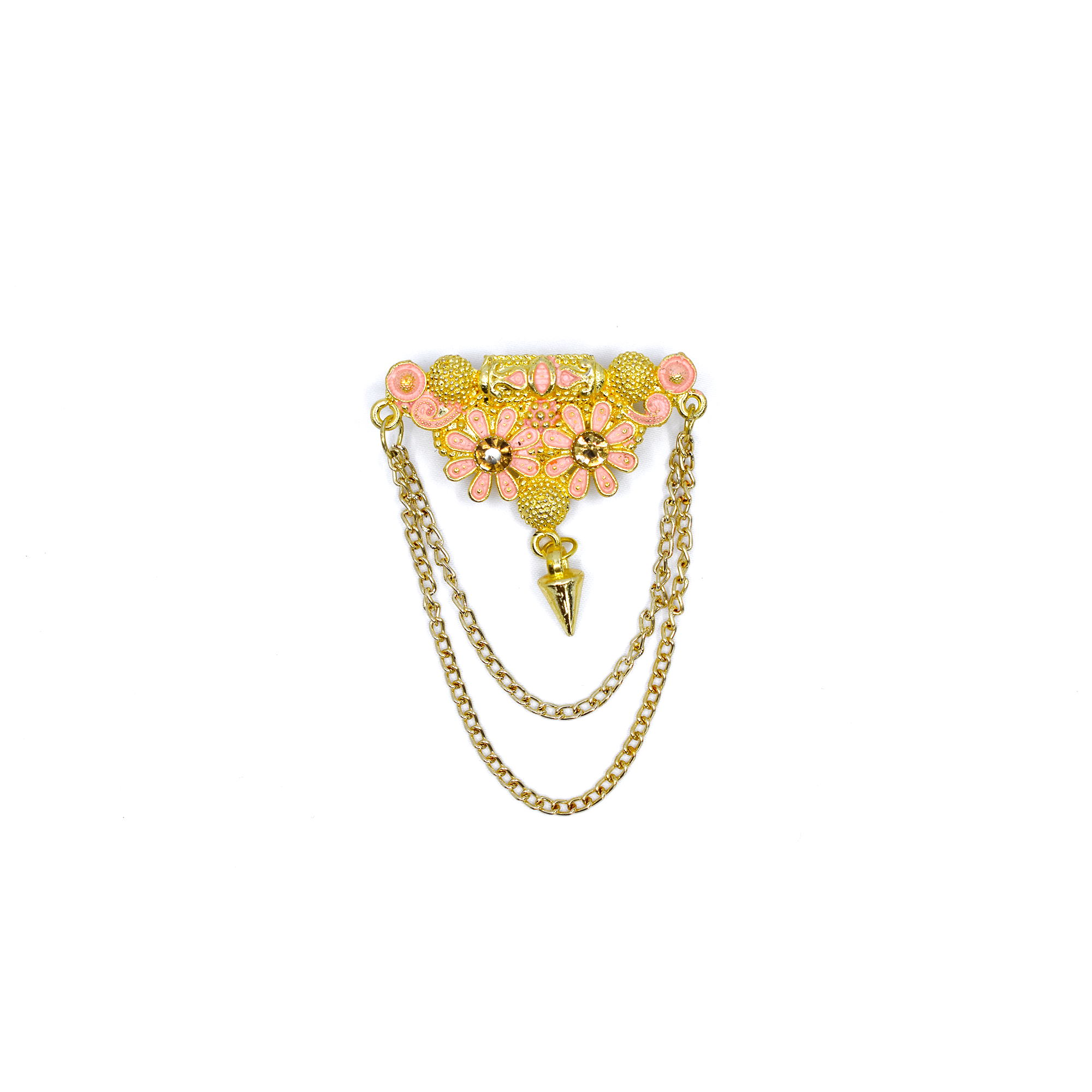Golden Brass Brooch