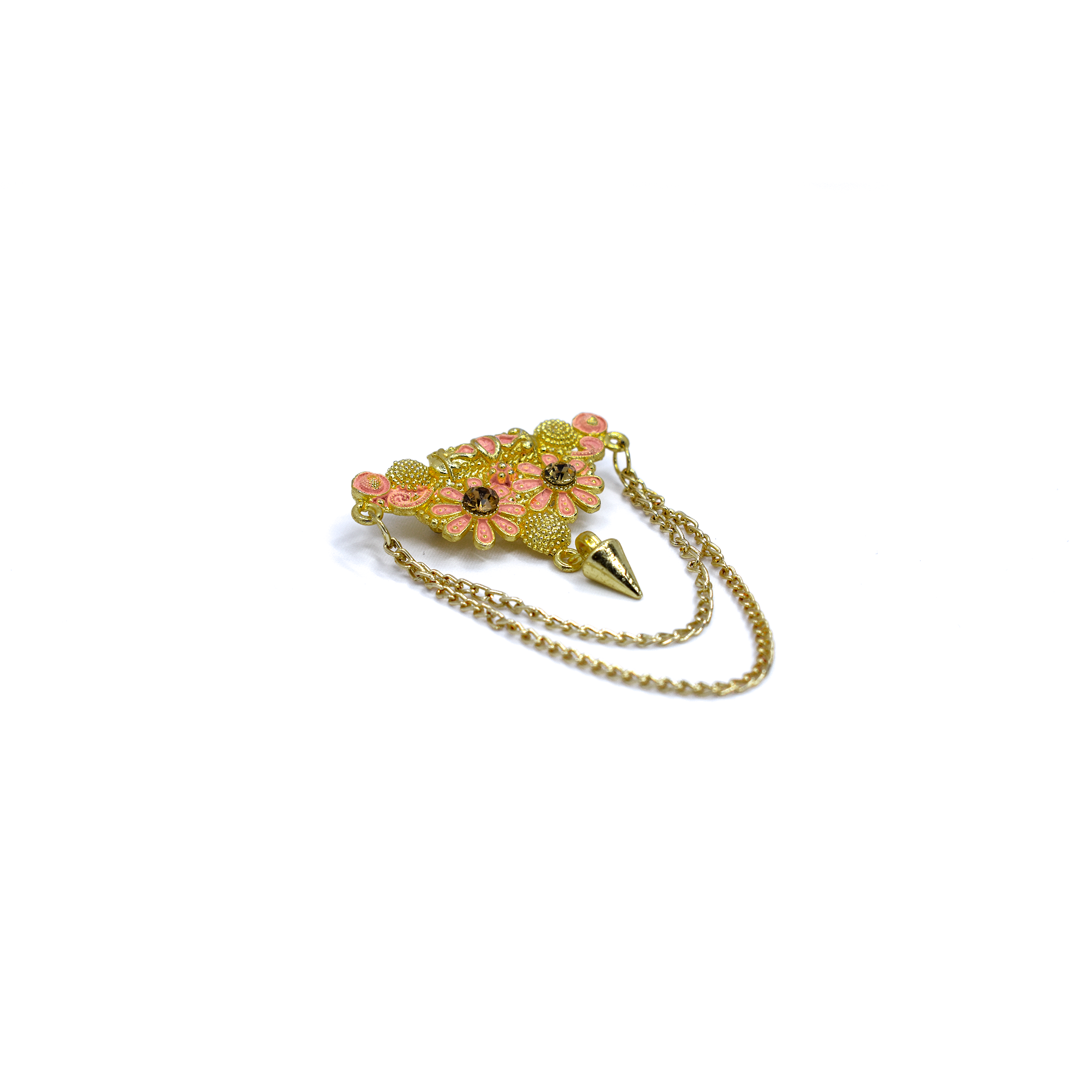 Golden Brass Brooch
