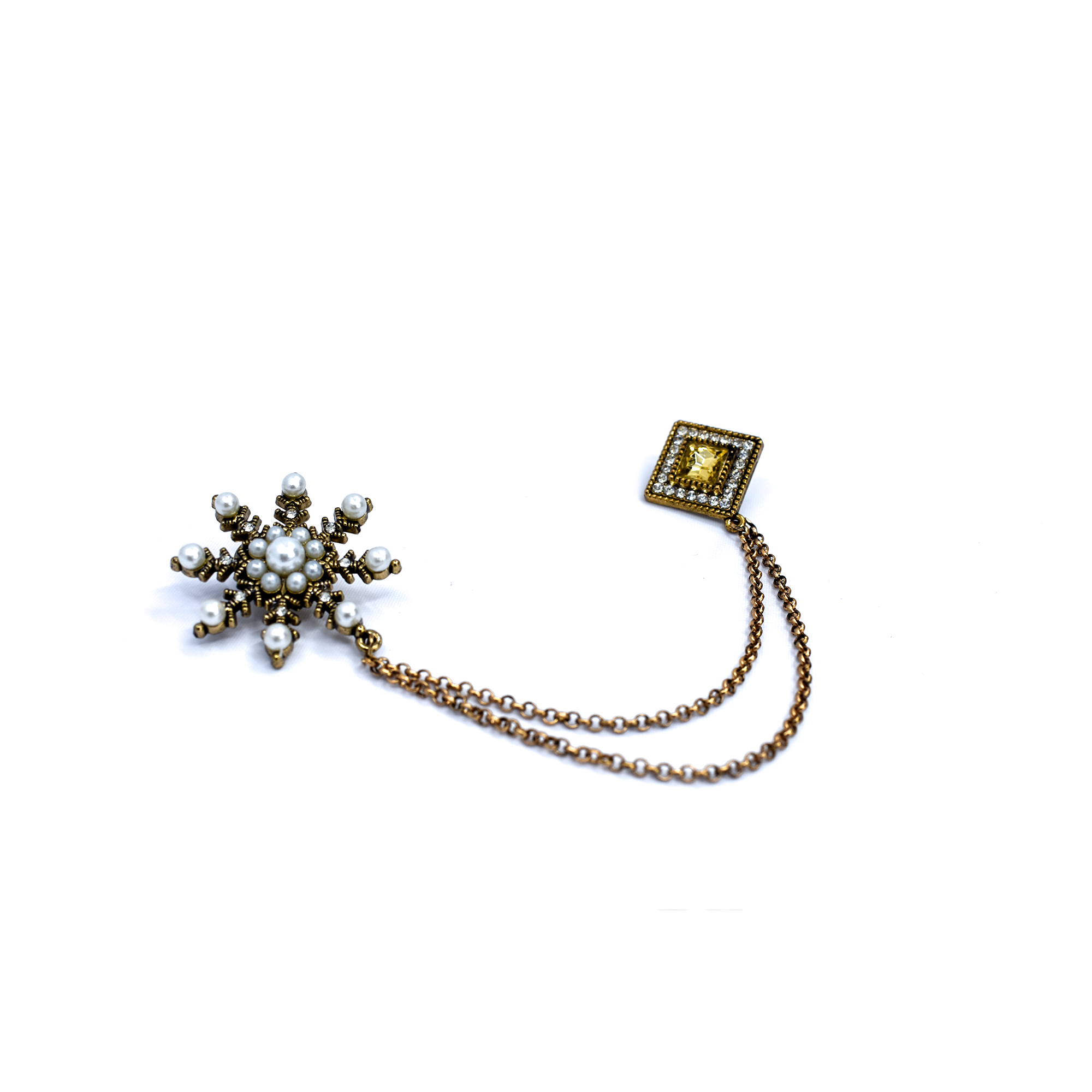 Golden Brass Brooch