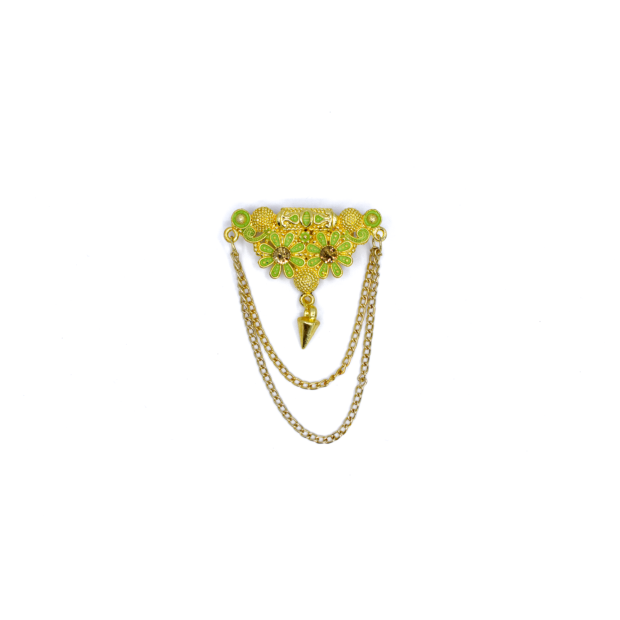 Golden Brass Brooch