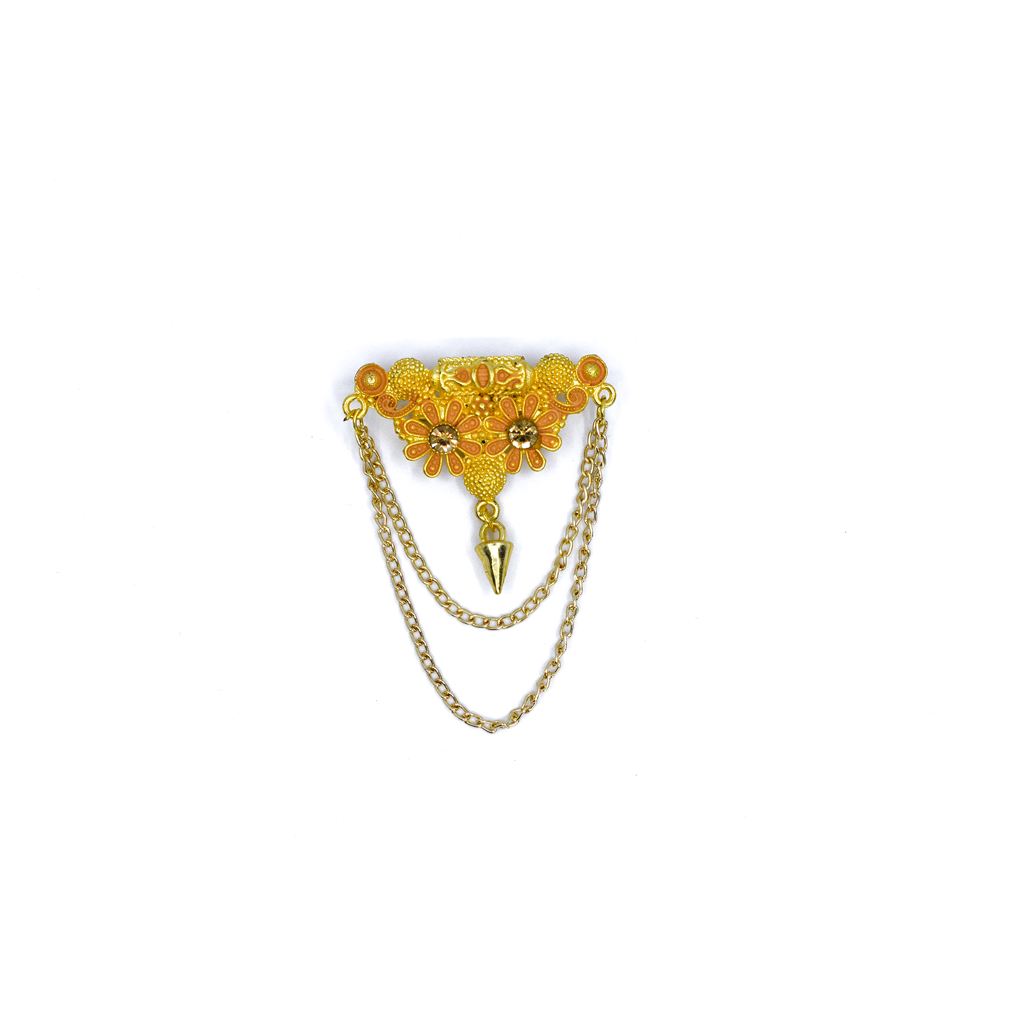 Golden Brass Brooch