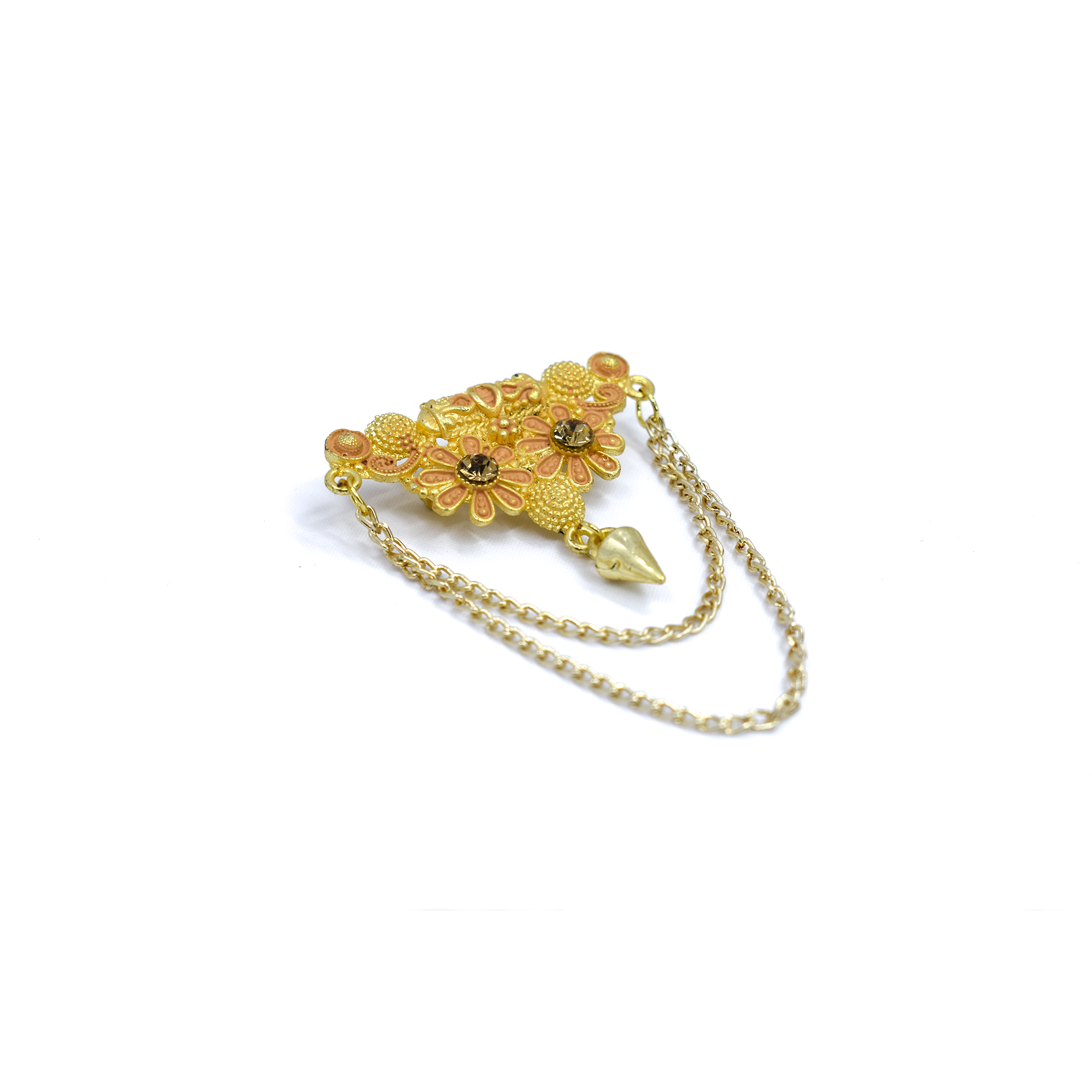 Golden Brass Brooch
