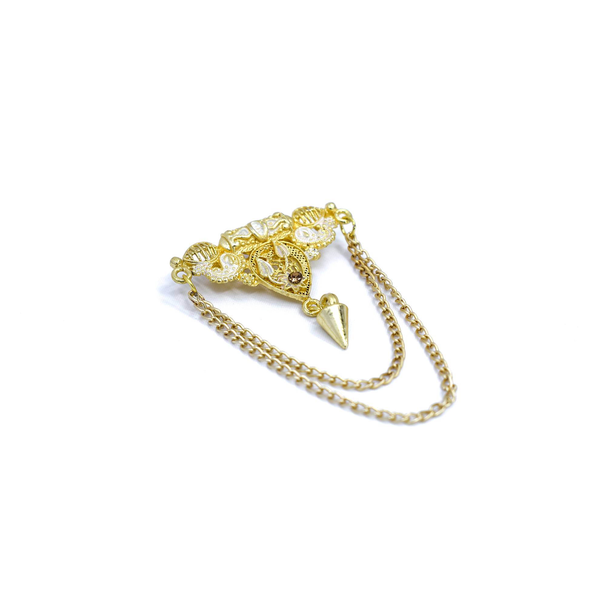 Golden Brass Brooch
