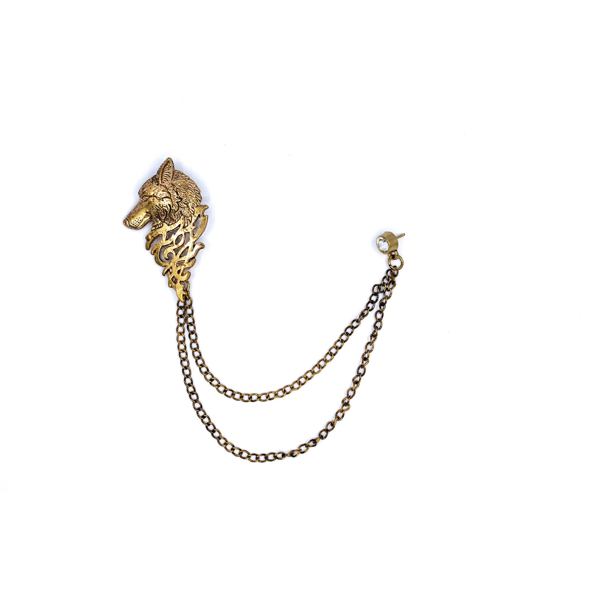 Golden Brass Brooch