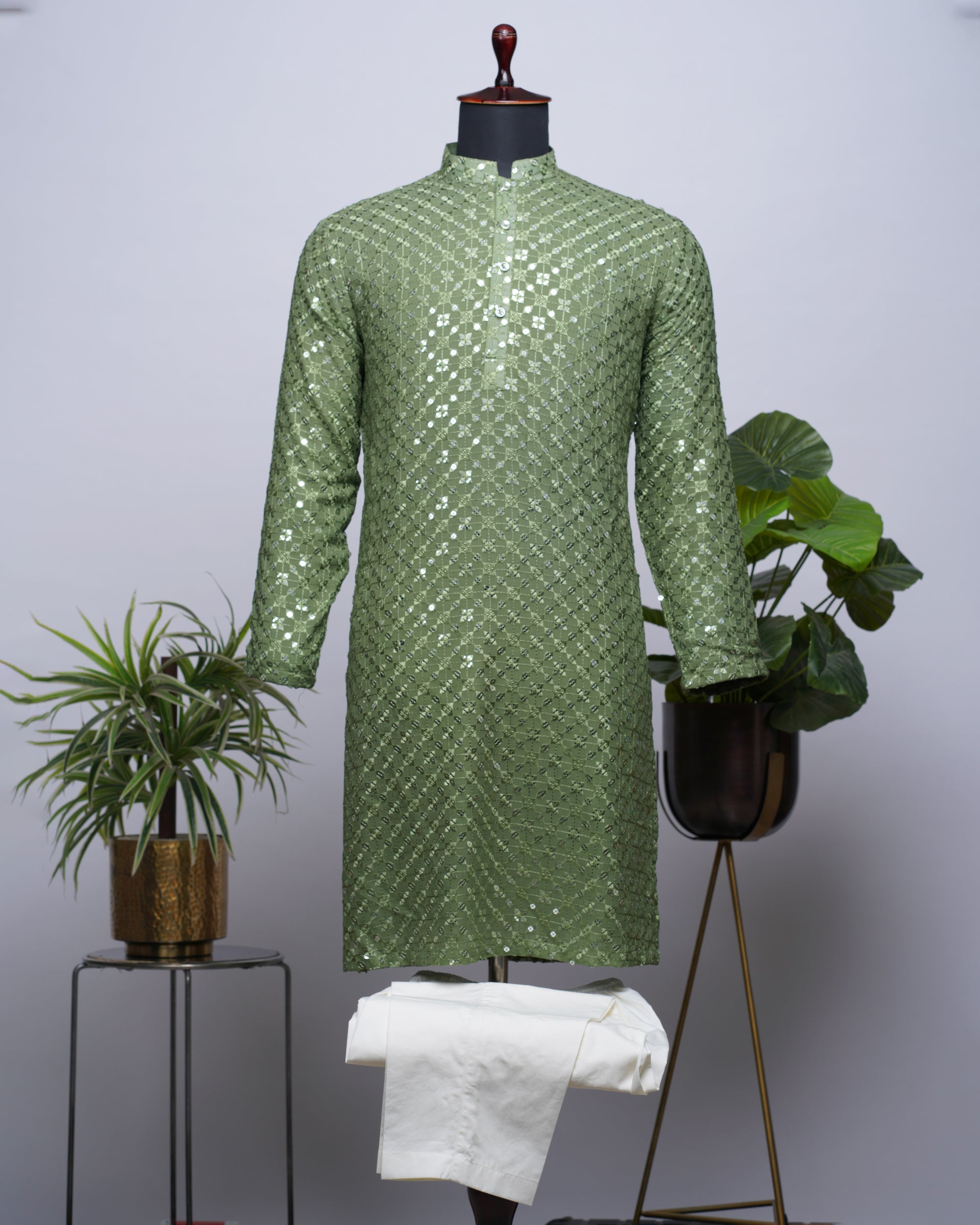 Mehendi Green Kurta Set