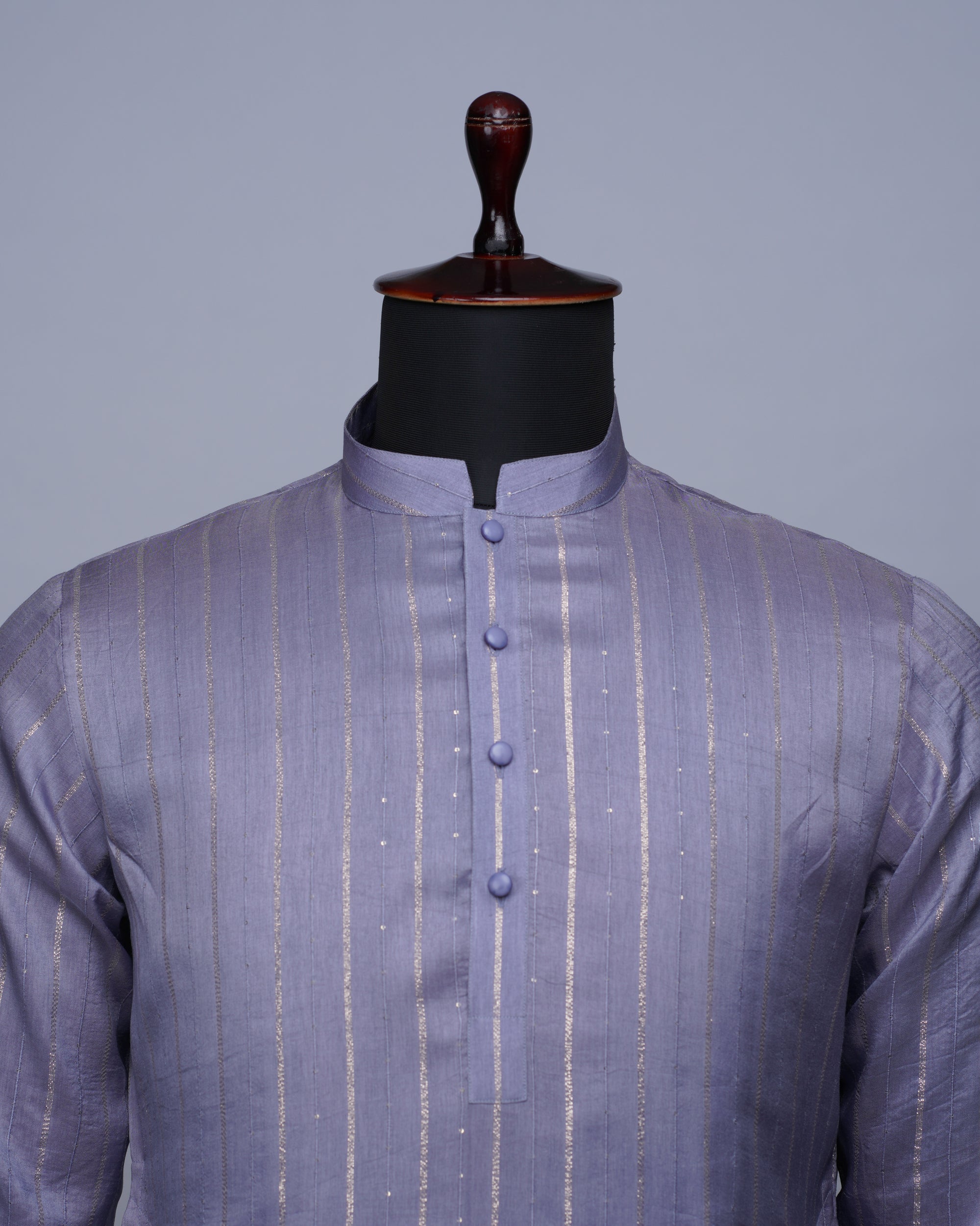 Purple Silk Kurta Set