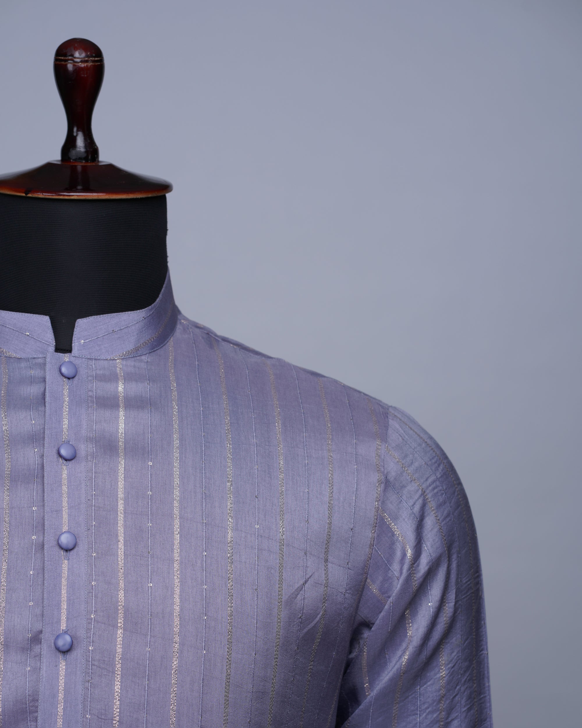 Purple Silk Kurta Set