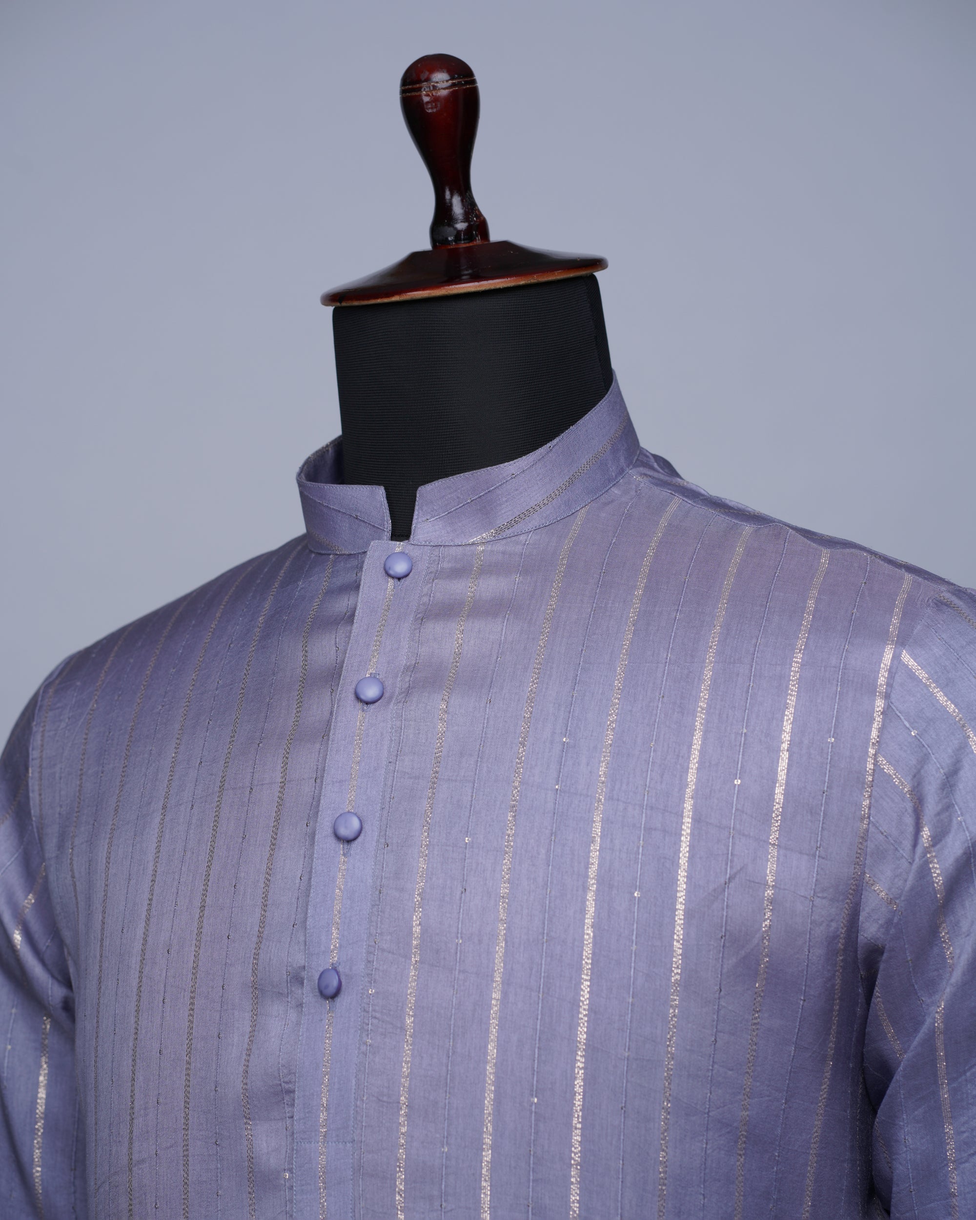 Purple Silk Kurta Set