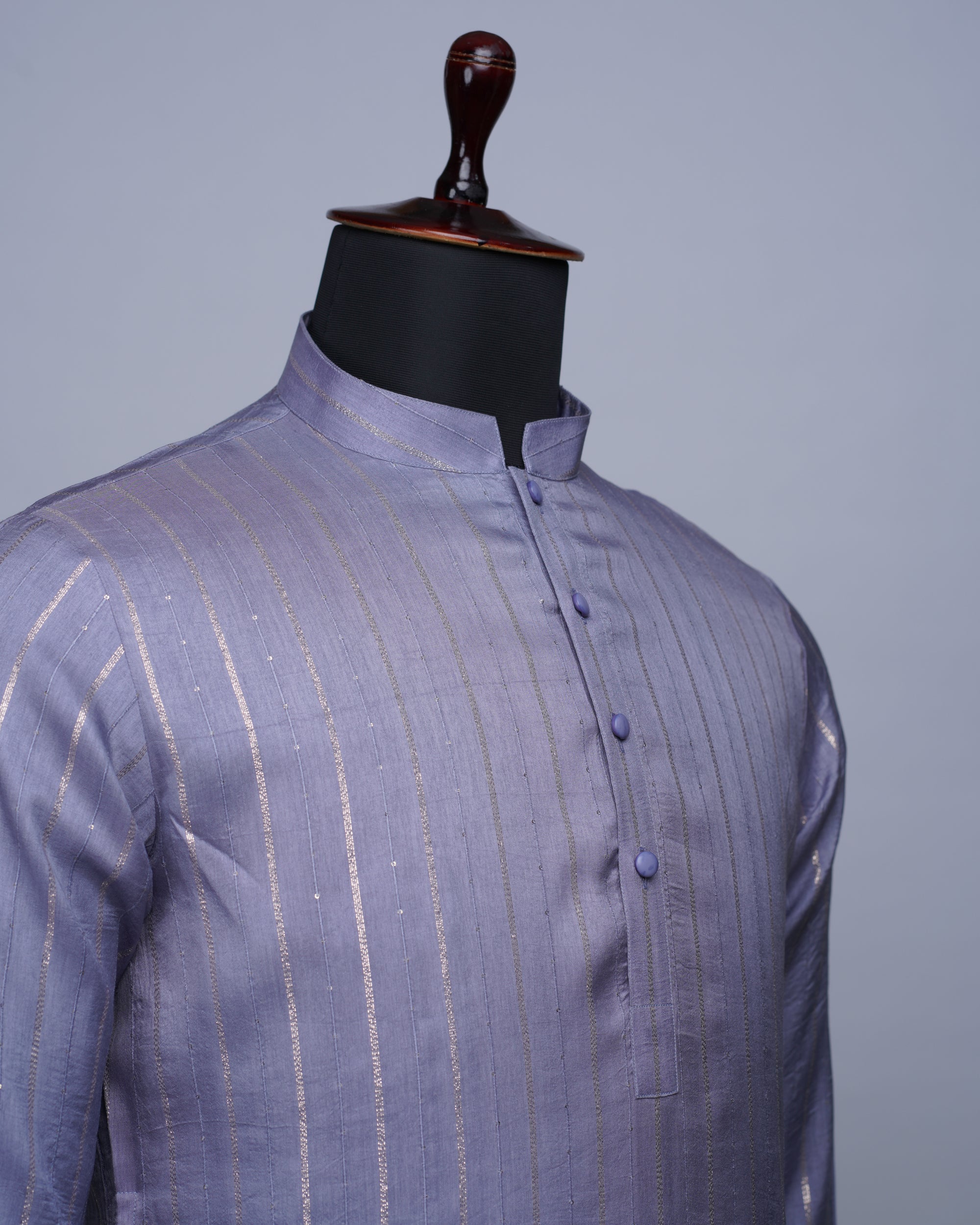 Purple Silk Kurta Set