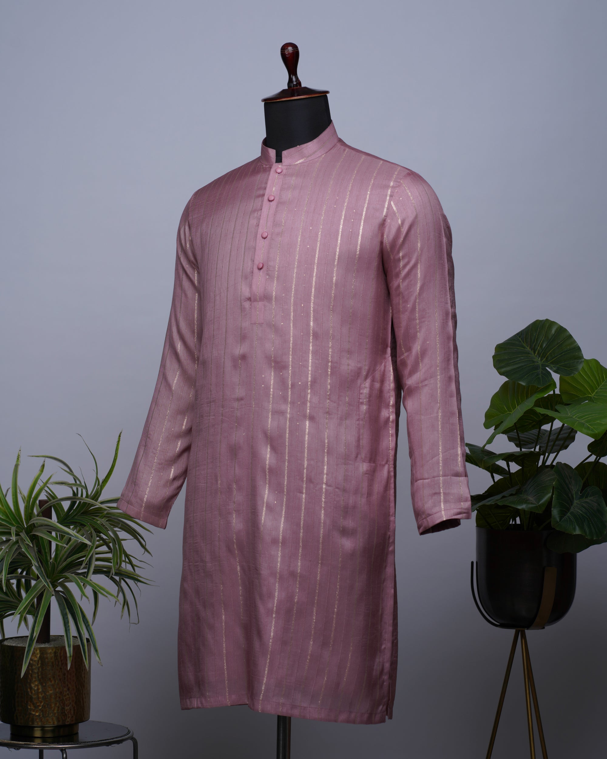 Pink Silk Kurta Set