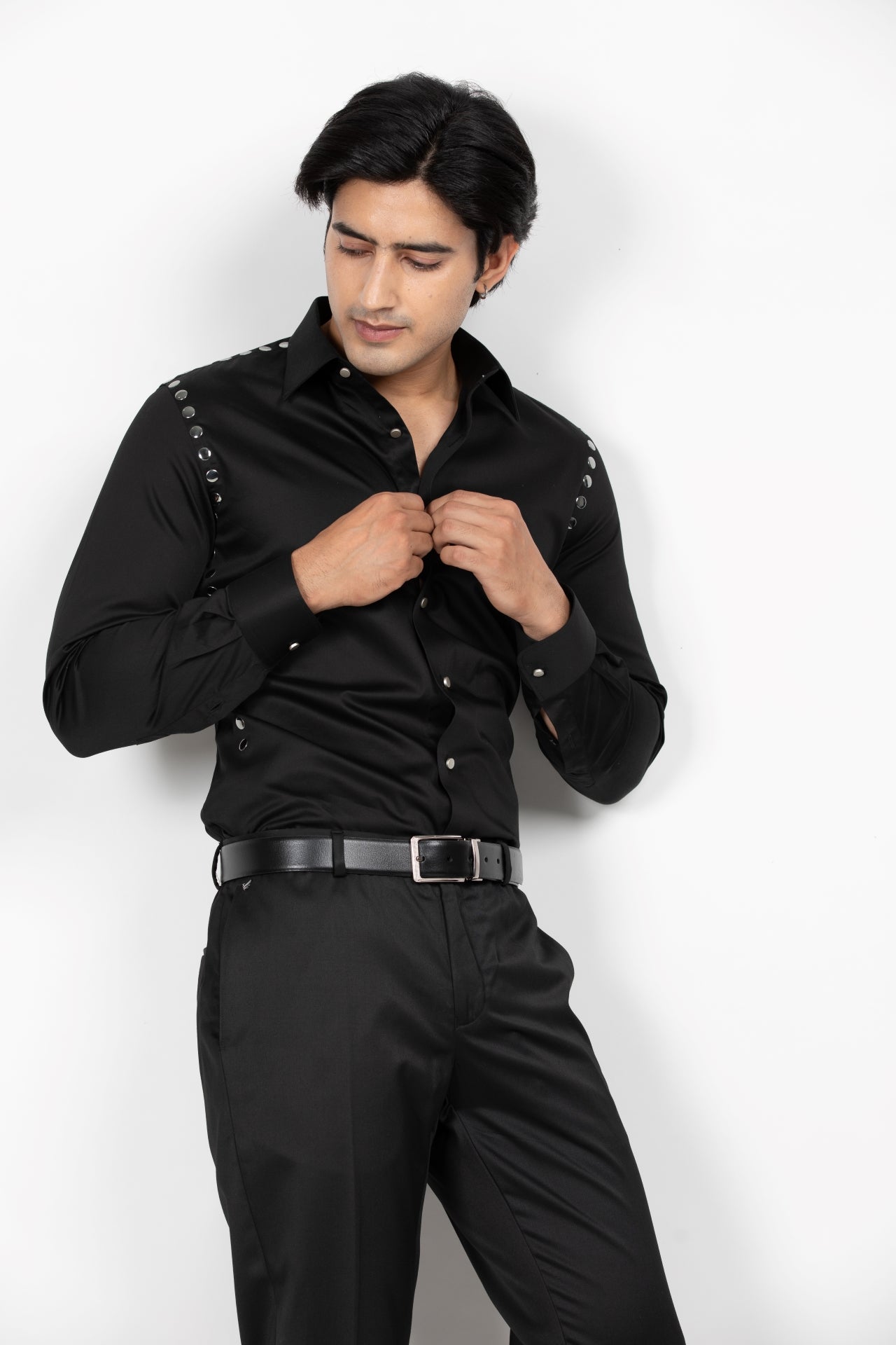Black Metallic Shirt