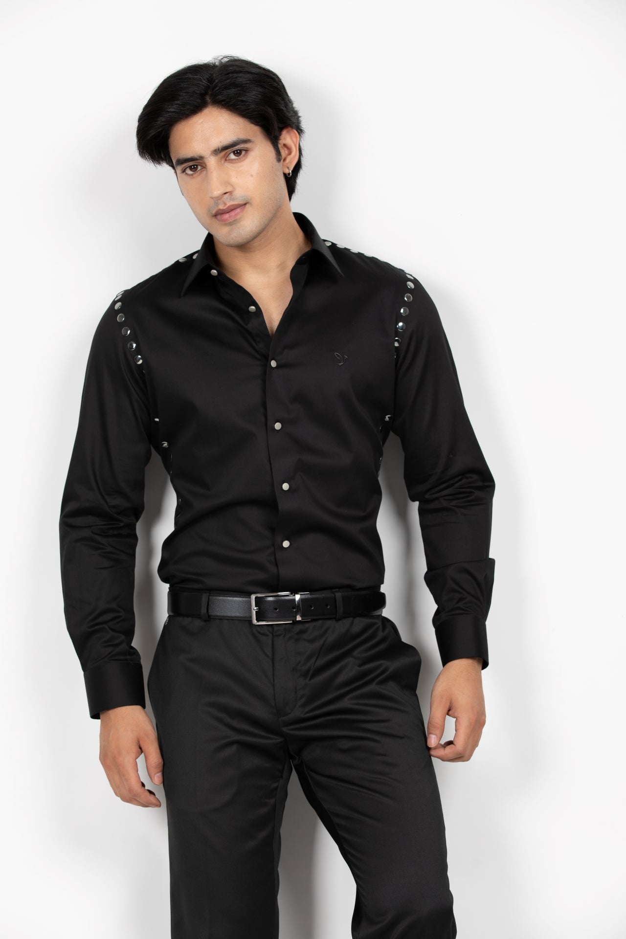 Black Metallic Shirt