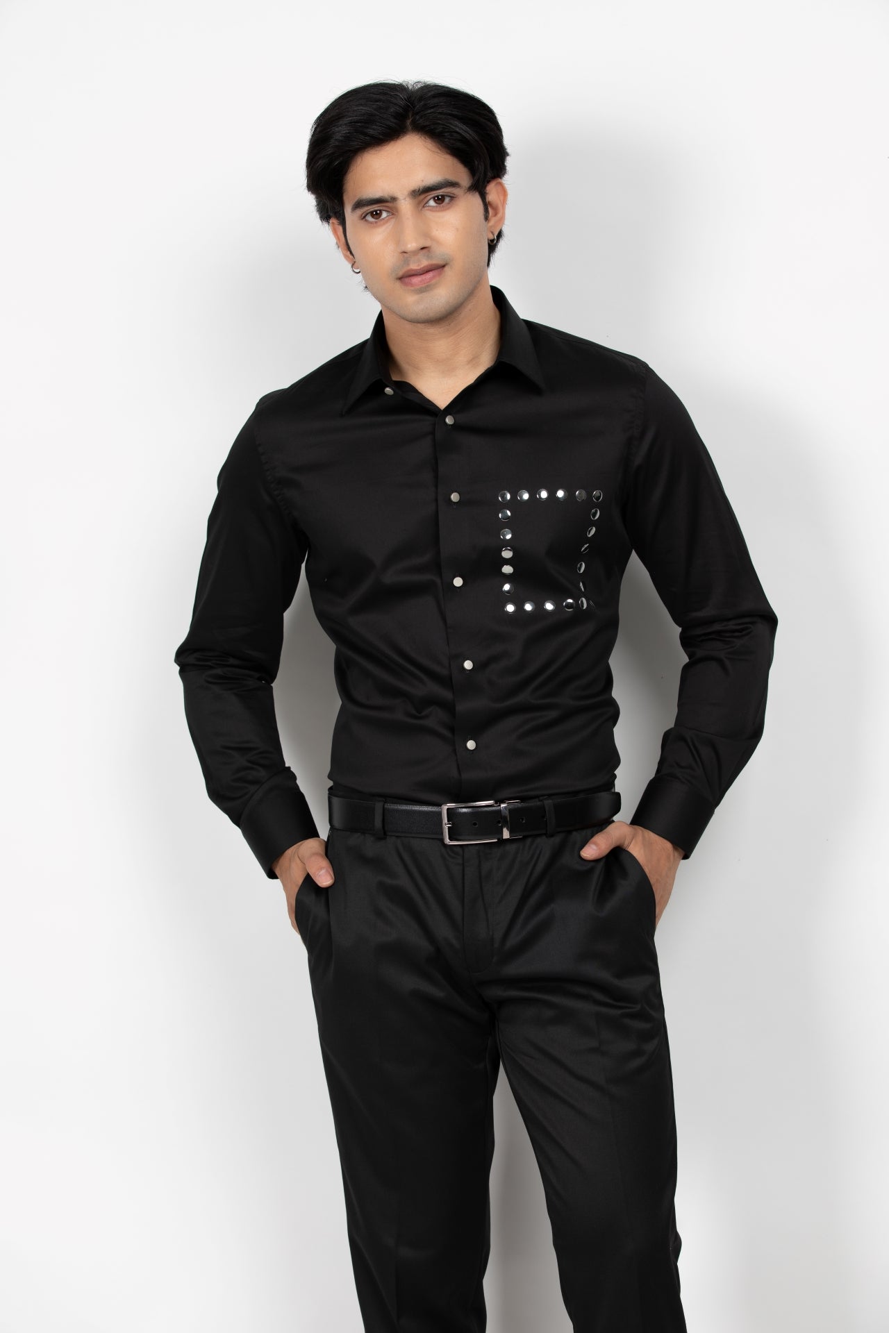 Black Metallic Shirt