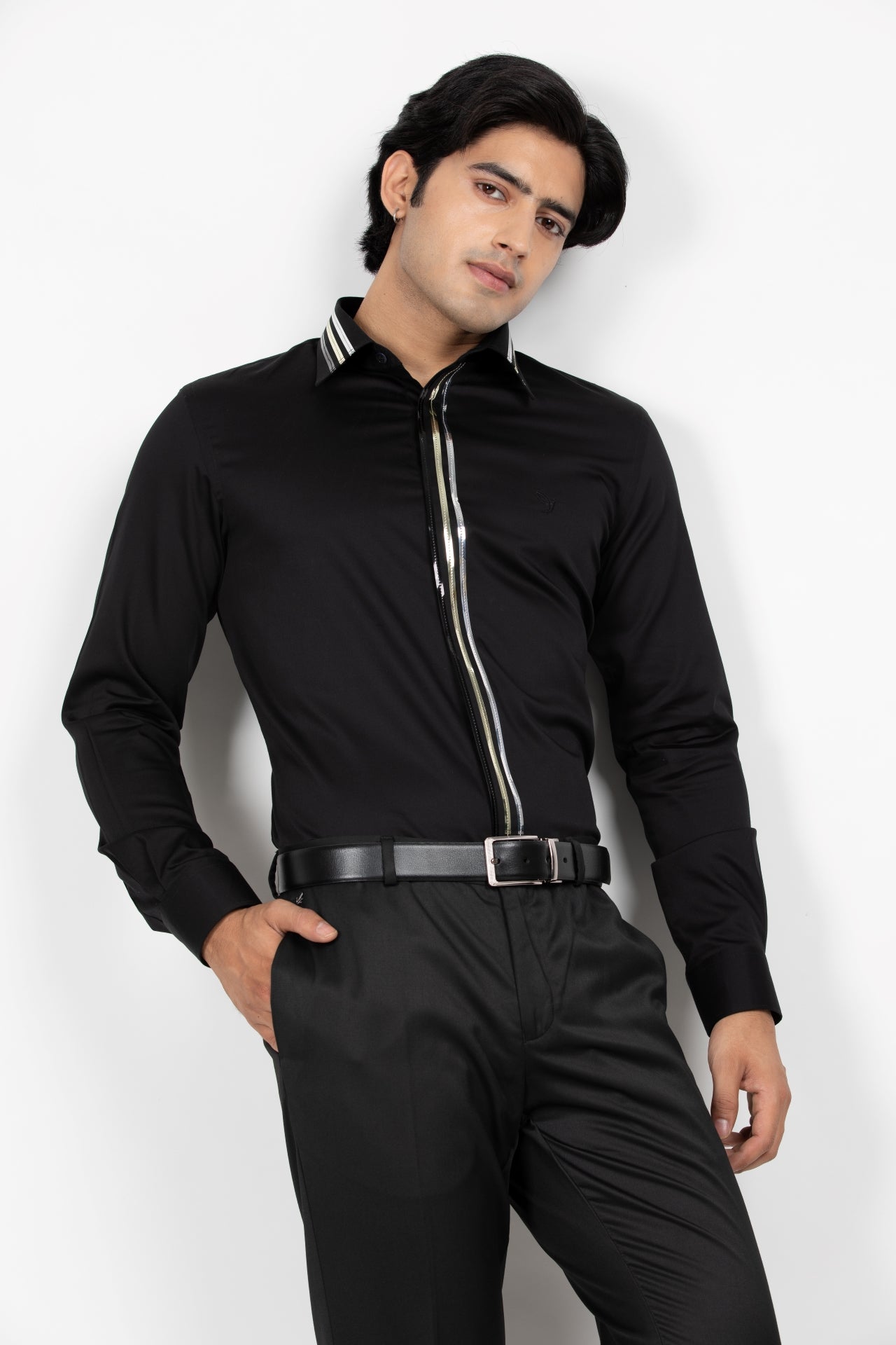 Black Metallic Shirt