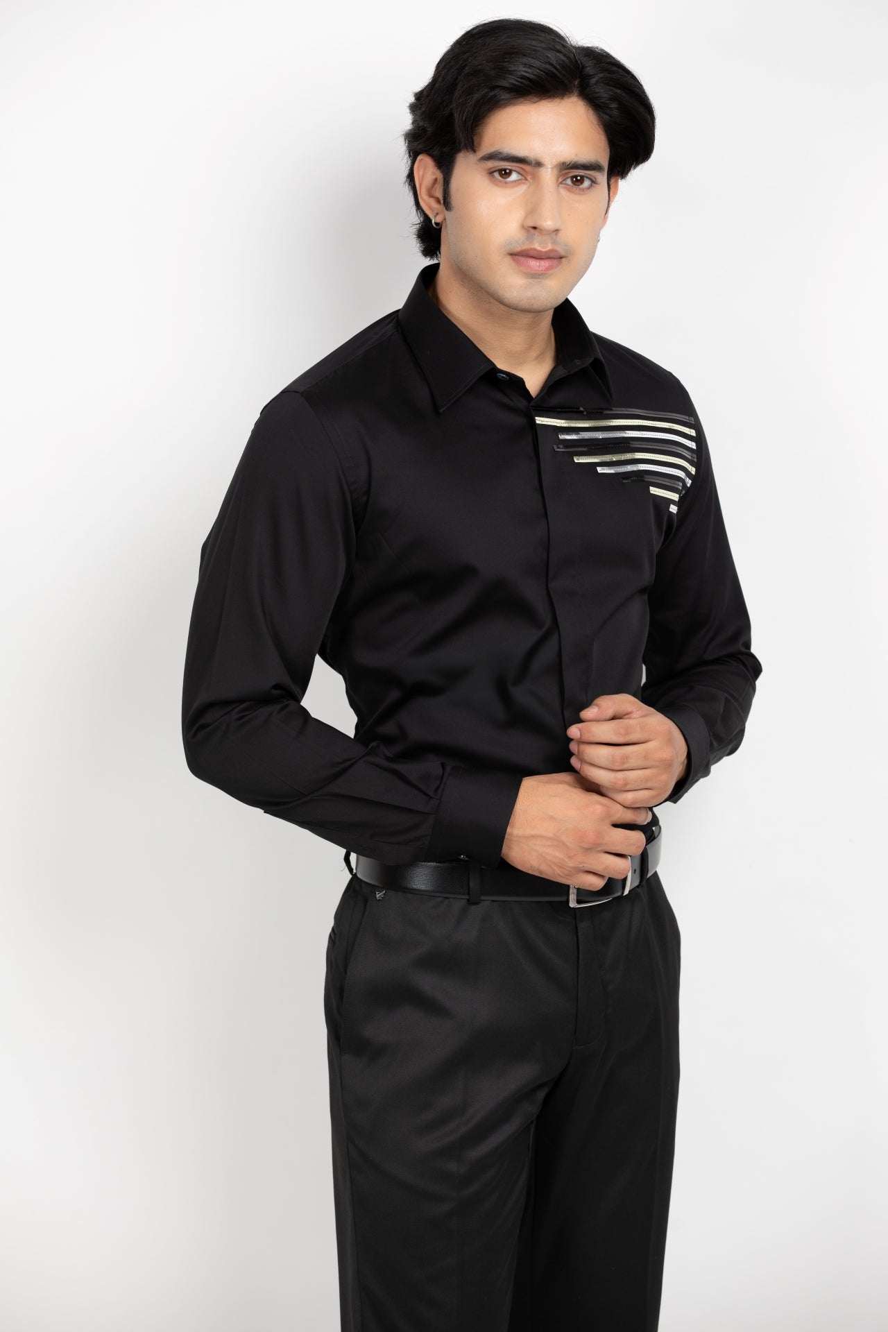Black Metallic Shirt