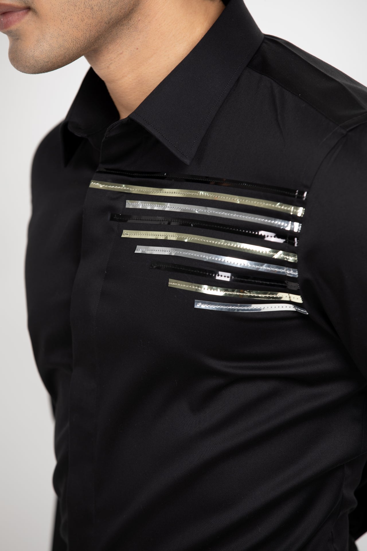 Black Metallic Shirt