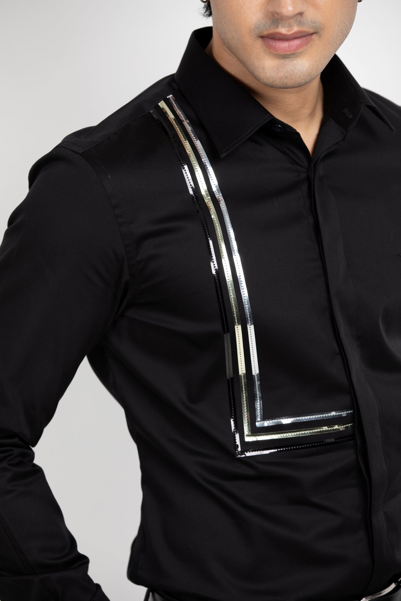 Black Metallic Shirt
