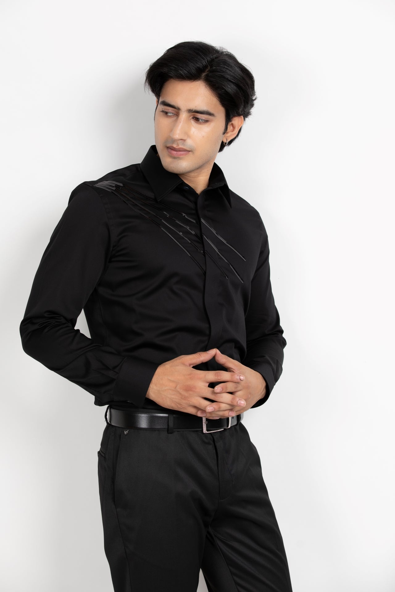 Black Metallic Shirt