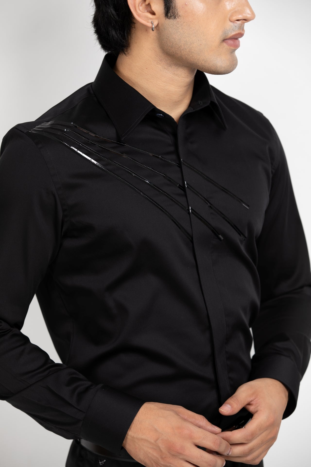 Black Metallic Shirt
