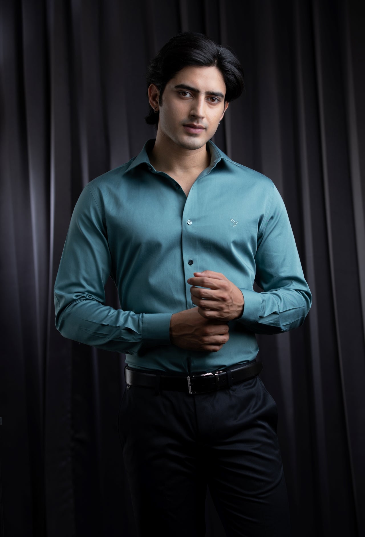 Green Classic Shirt in Luxury Cotton