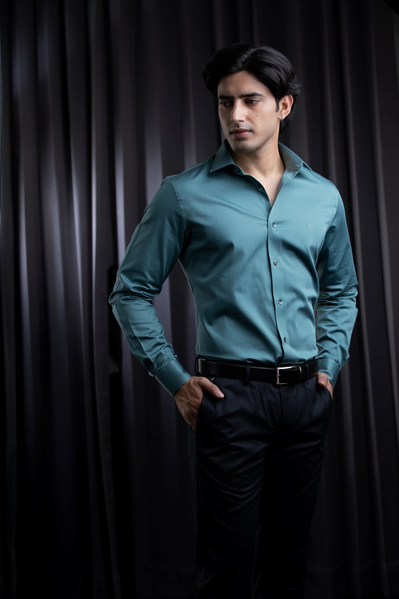 Green Classic Shirt in Luxury Cotton