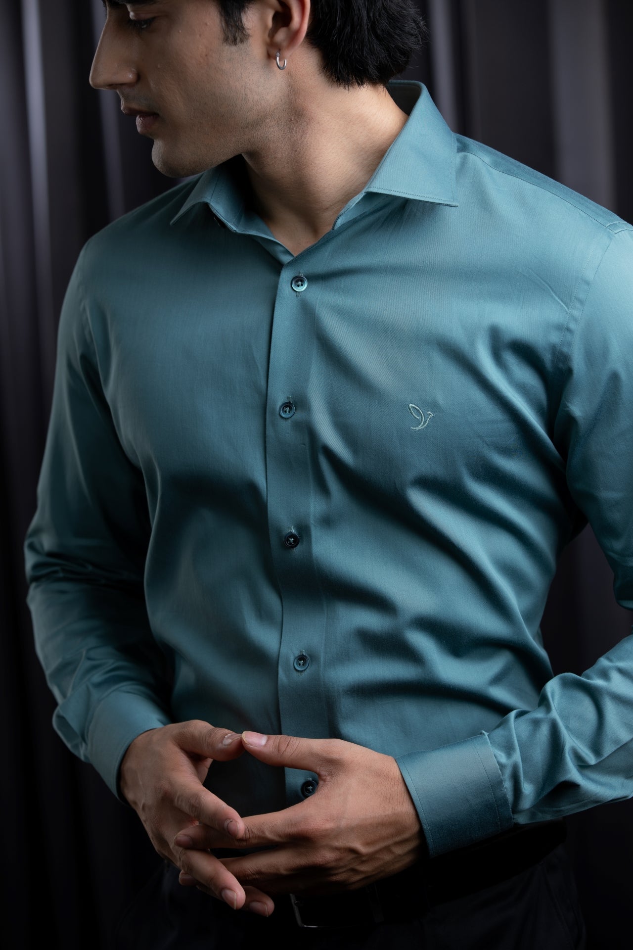 Green Classic Shirt in Luxury Cotton