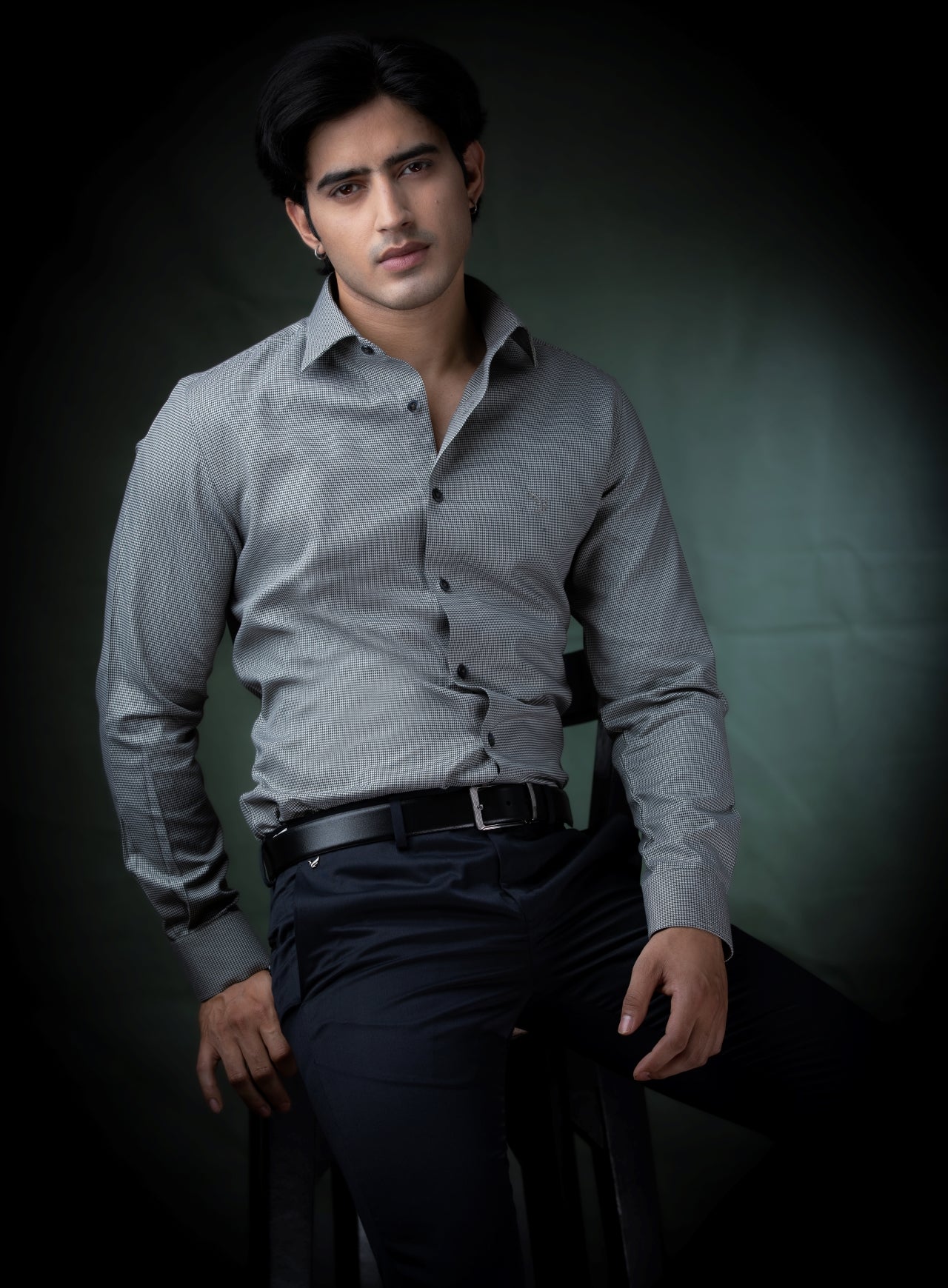 Green Houndstooth Shirt