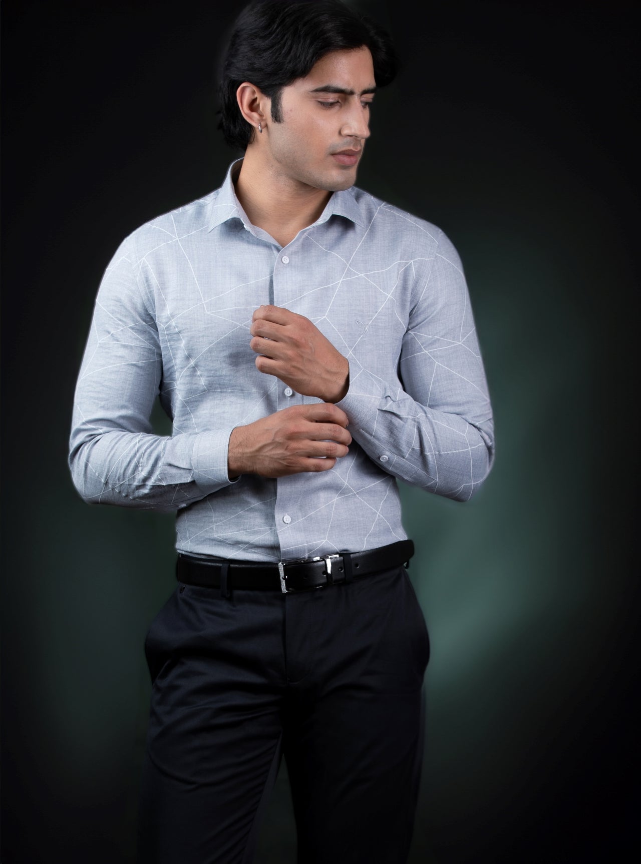 Grey Rubber-print Shirt