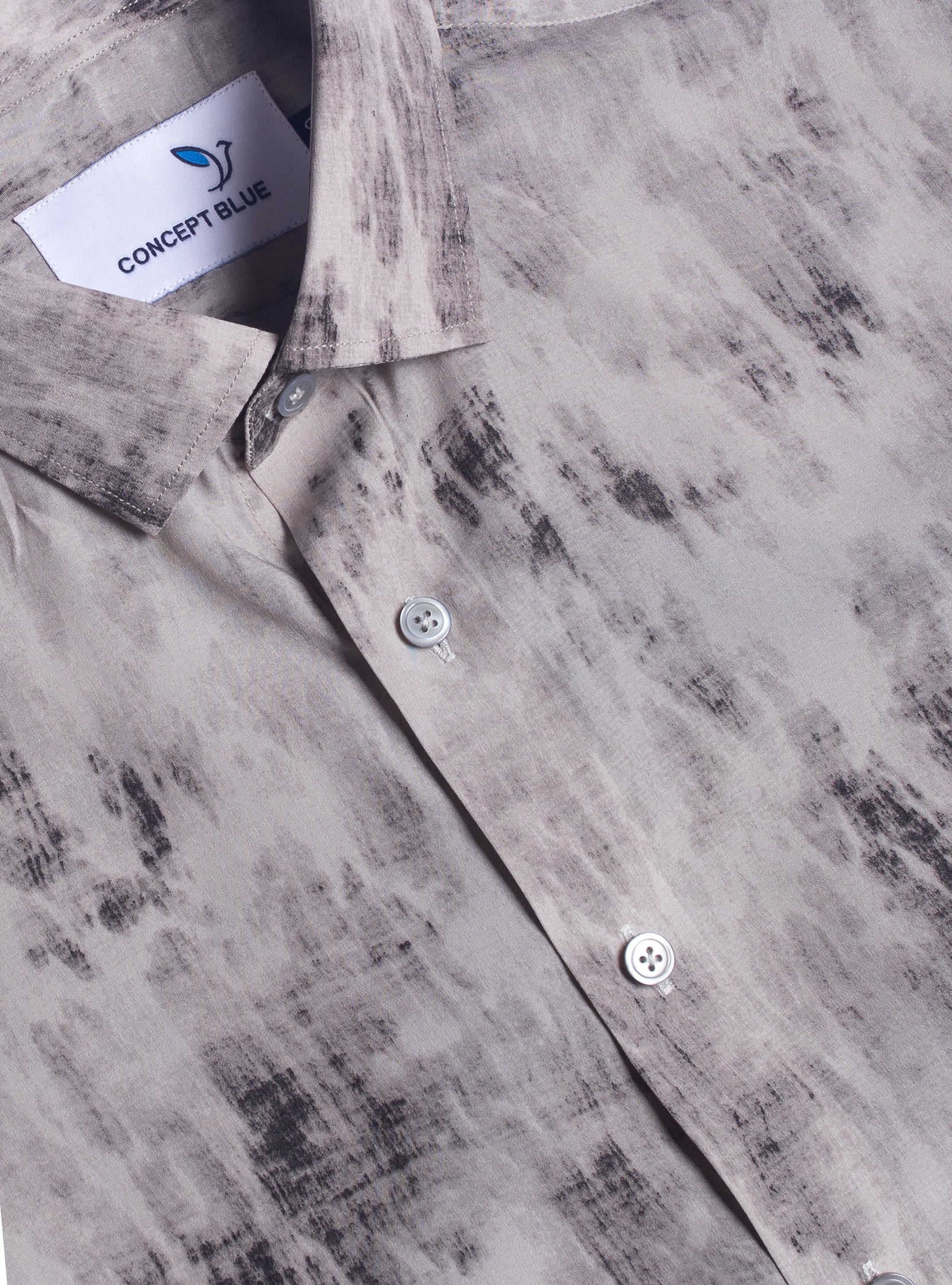 Grey Abstract Printed Shirt