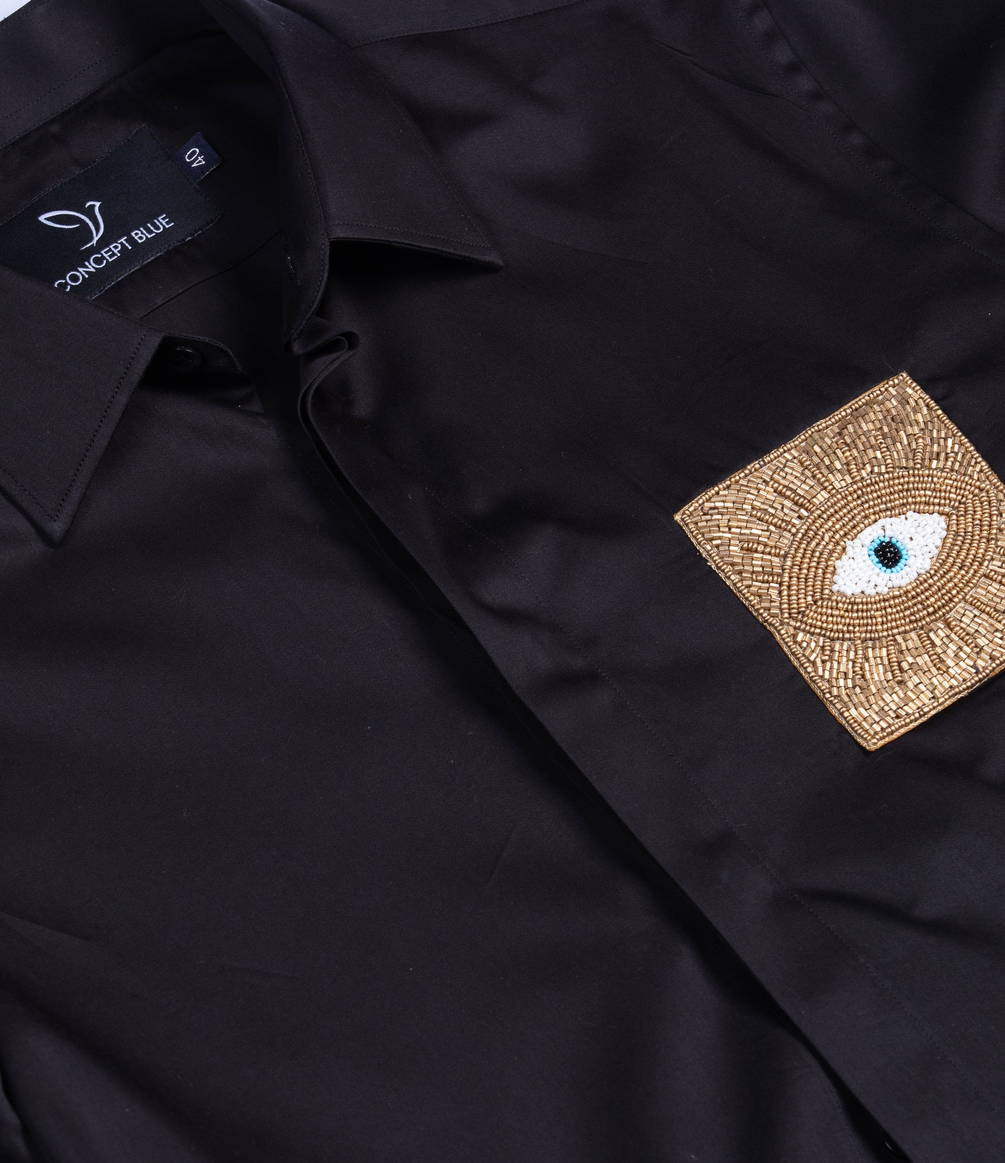 Black Shirt with Embroidery