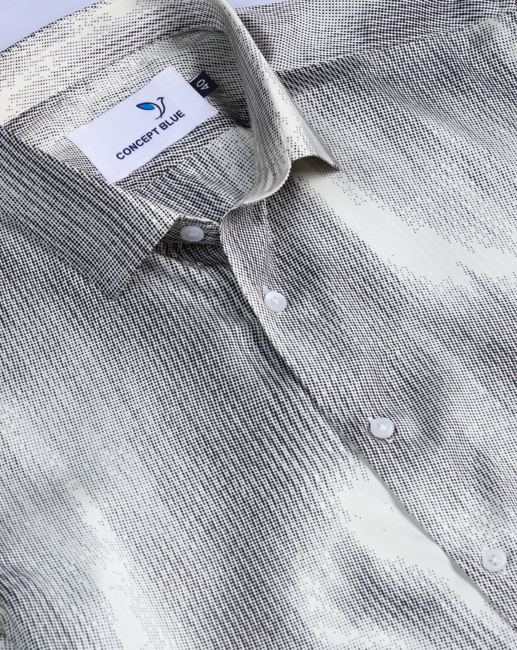 Cream Abstract Printed Shirt