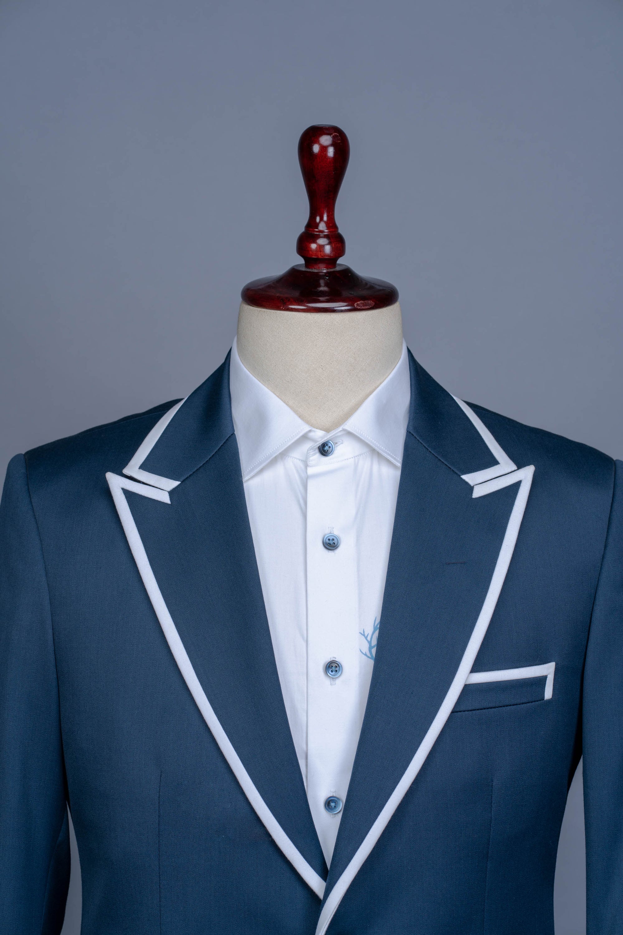 Blue Deconstructed Jersey Jacket