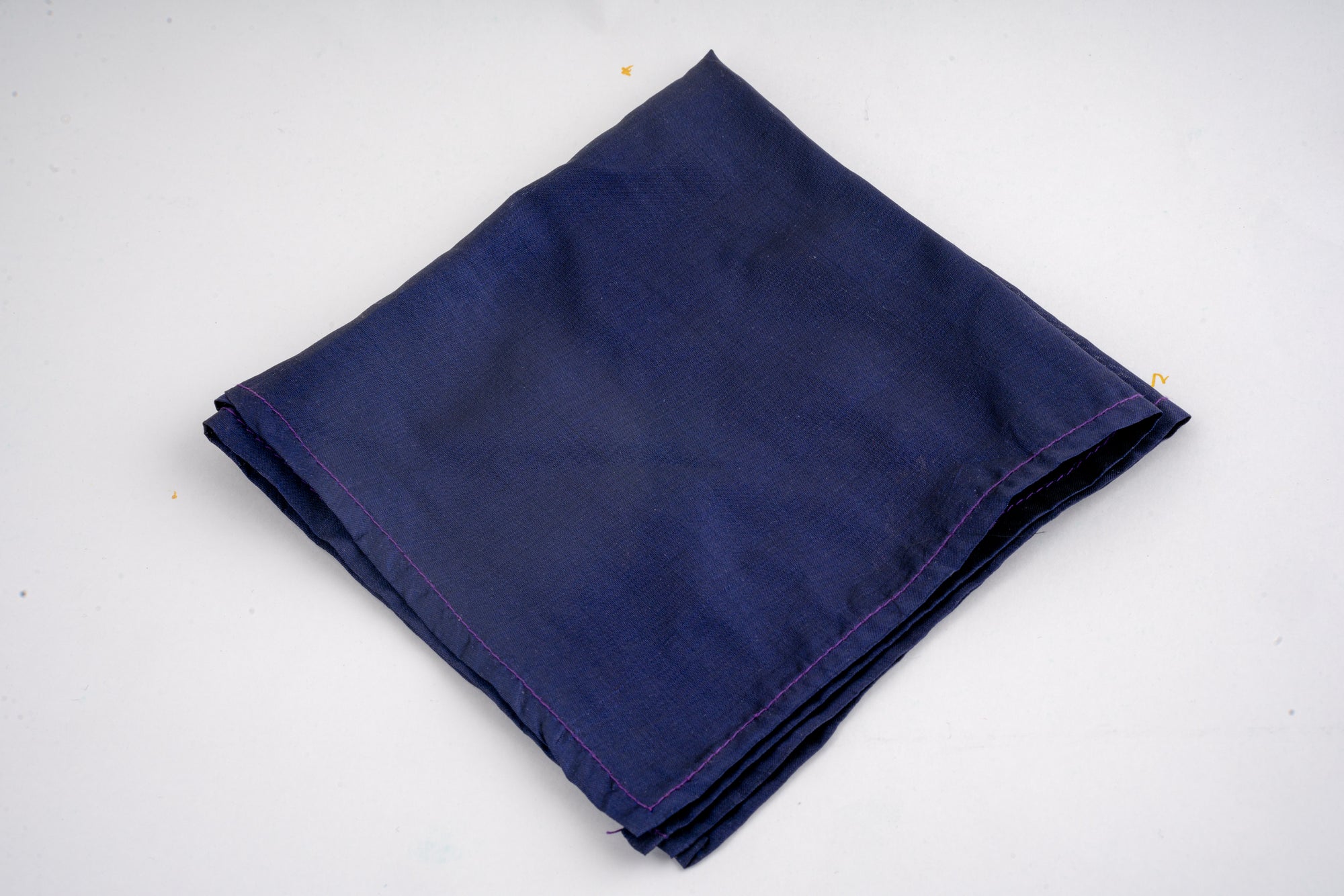 Navy Blue Silk Tie and Pocket Square Set
