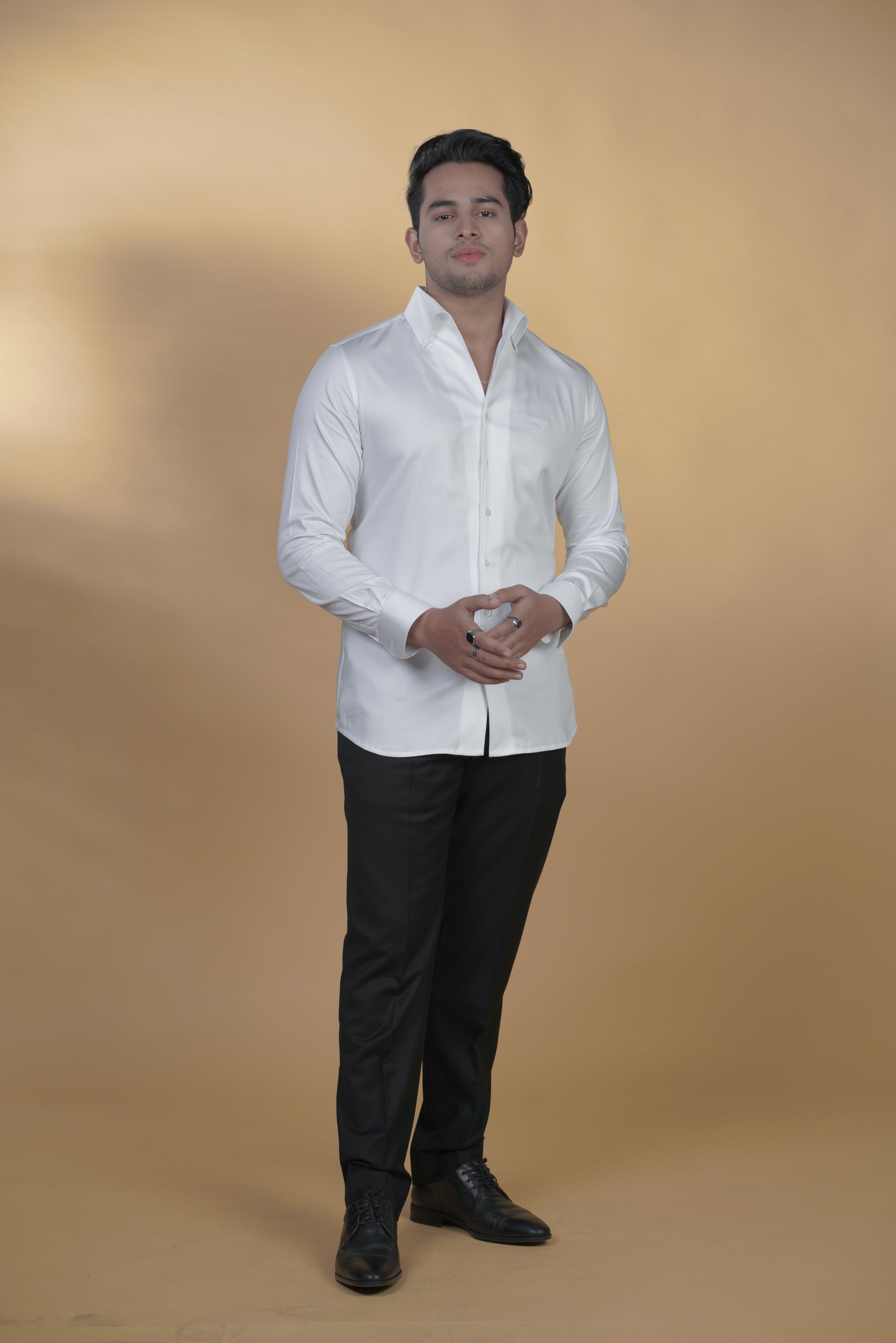 One-Piece White Classic Shirt in Luxury Cotton