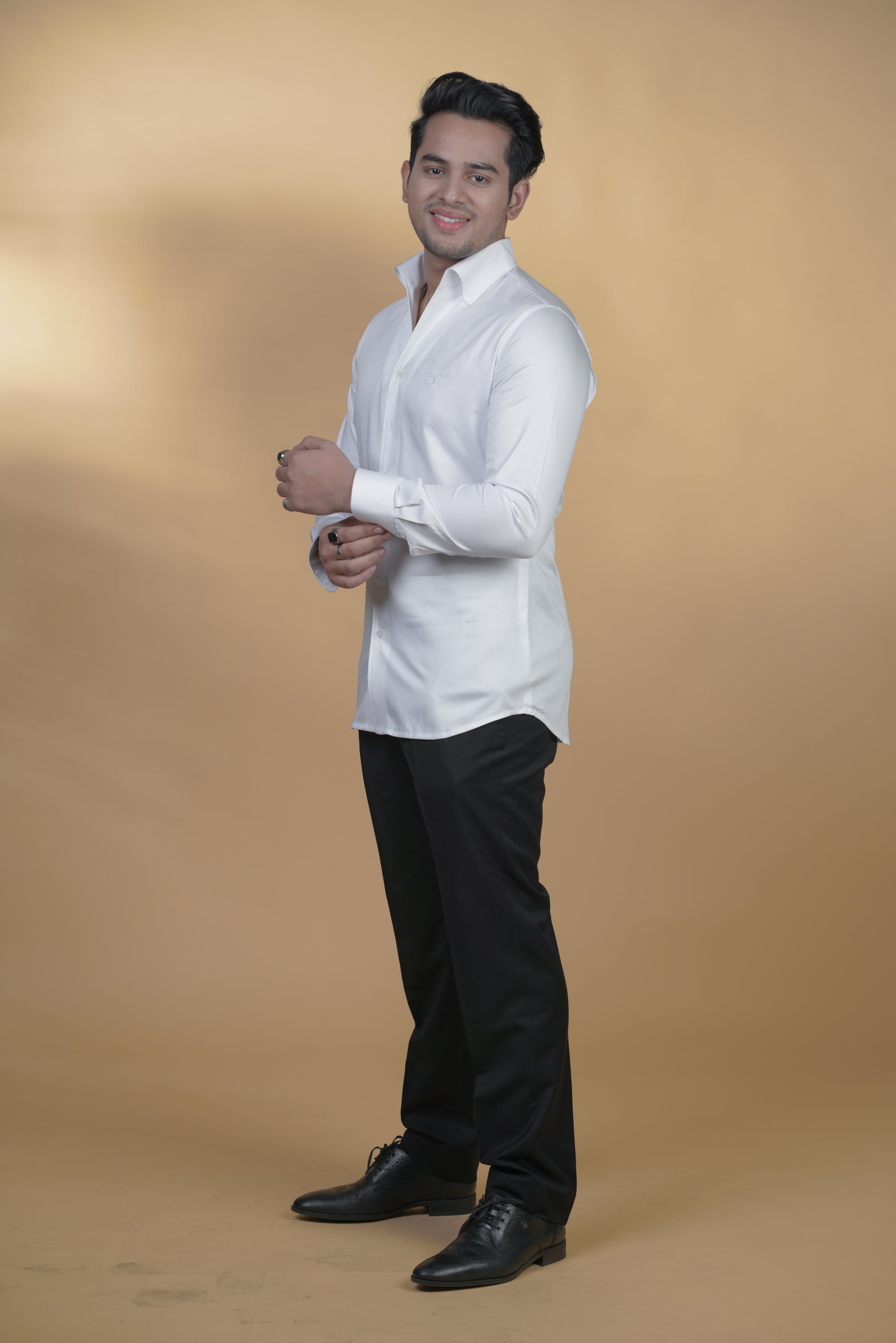 One-Piece White Classic Shirt in Luxury Cotton
