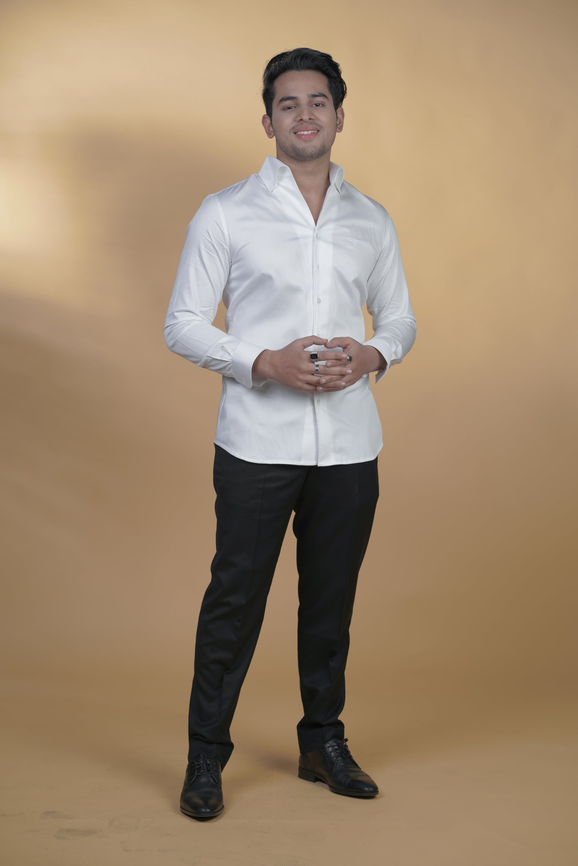 One-Piece White Classic Shirt in Luxury Cotton