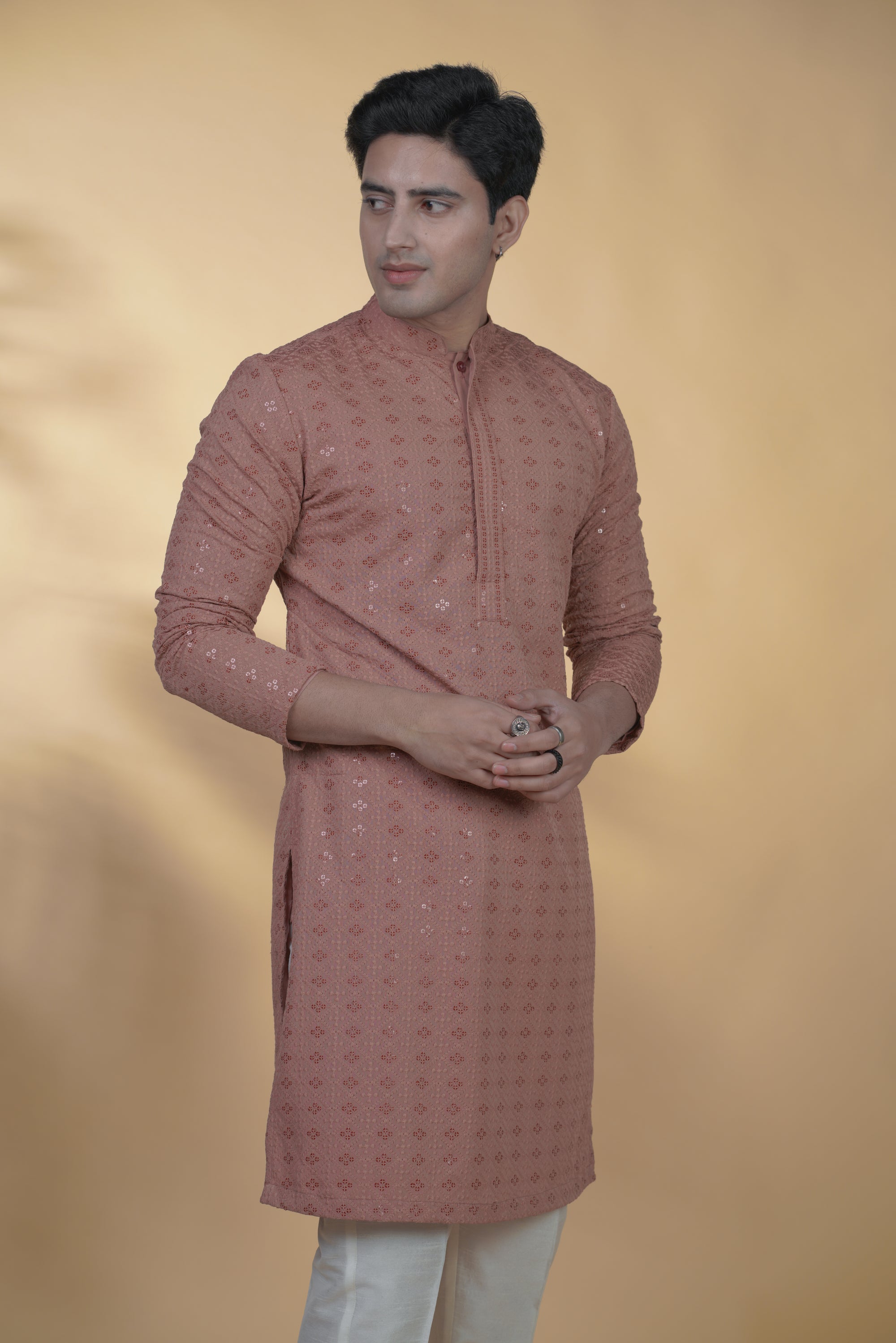 Peach Kurta Set