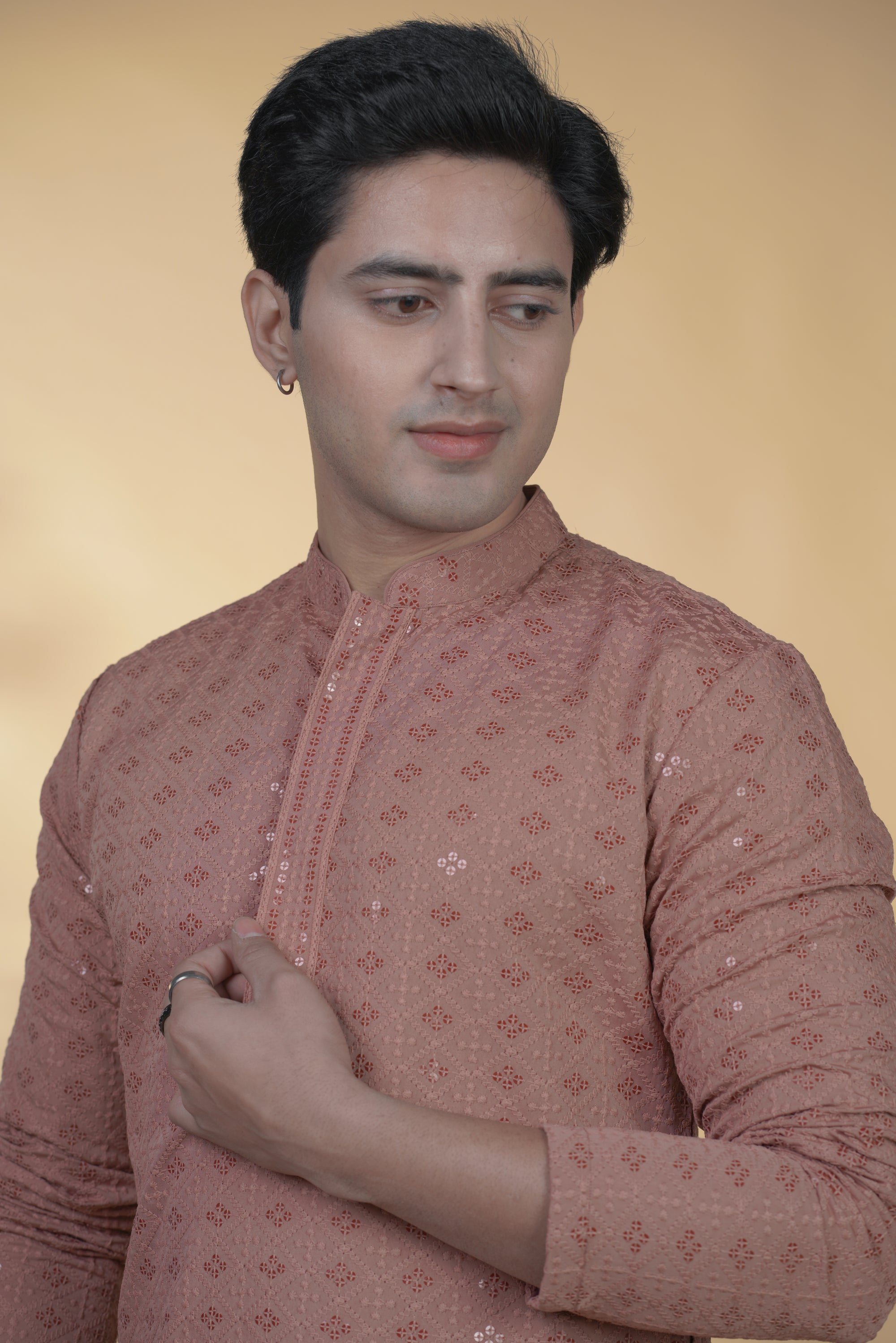 Peach Kurta Set
