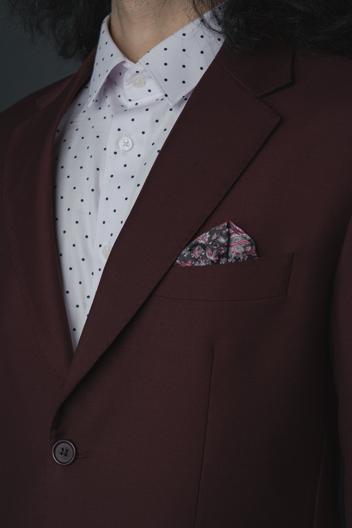 Maroon 2-piece Suit