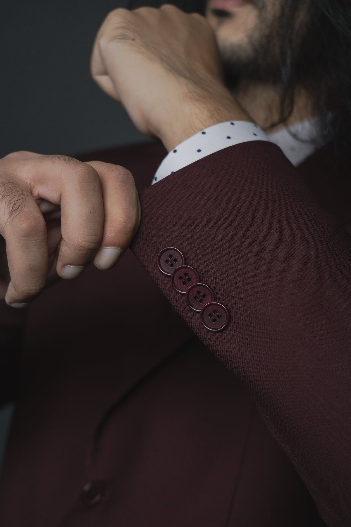 Maroon 2-piece Suit